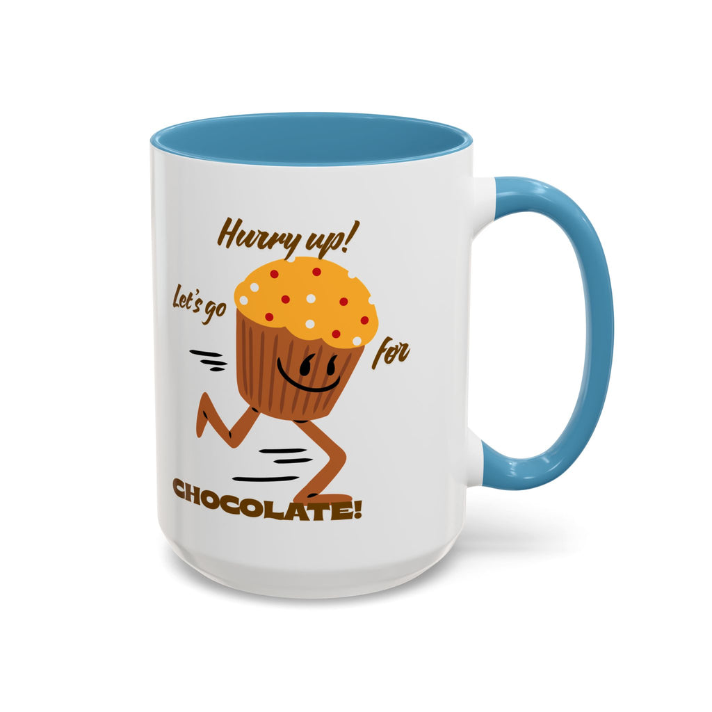 Chocolate Lover's Accent Coffee Mug - Fun Mug for Coffee, Gift for Bakers, Cute Kitchen Decor, Dessert Enthusiast