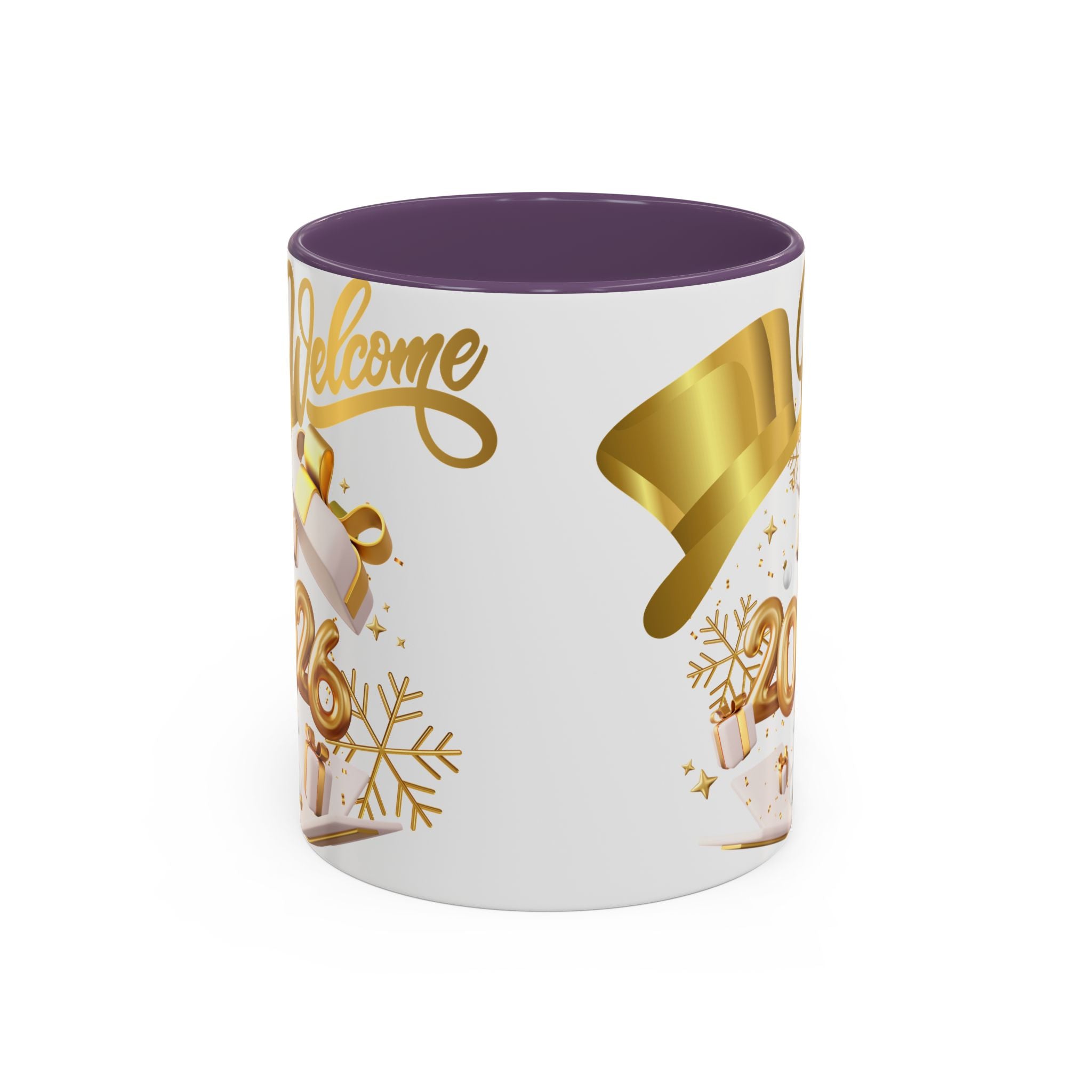 2026 New Year Coffee Mug — "Welcome 2026" Gold Celebration Accent Mug