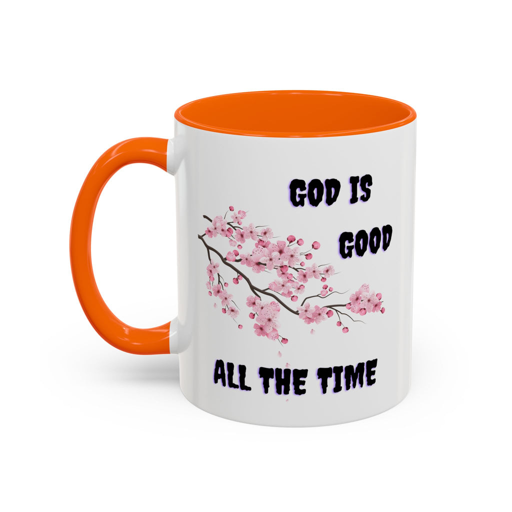 Inspirational Coffee Mug - God is Good, Floral Design, Gift for Faith Friends, Perfect for Mother's Day, Church Gatherings, Daily Motivation