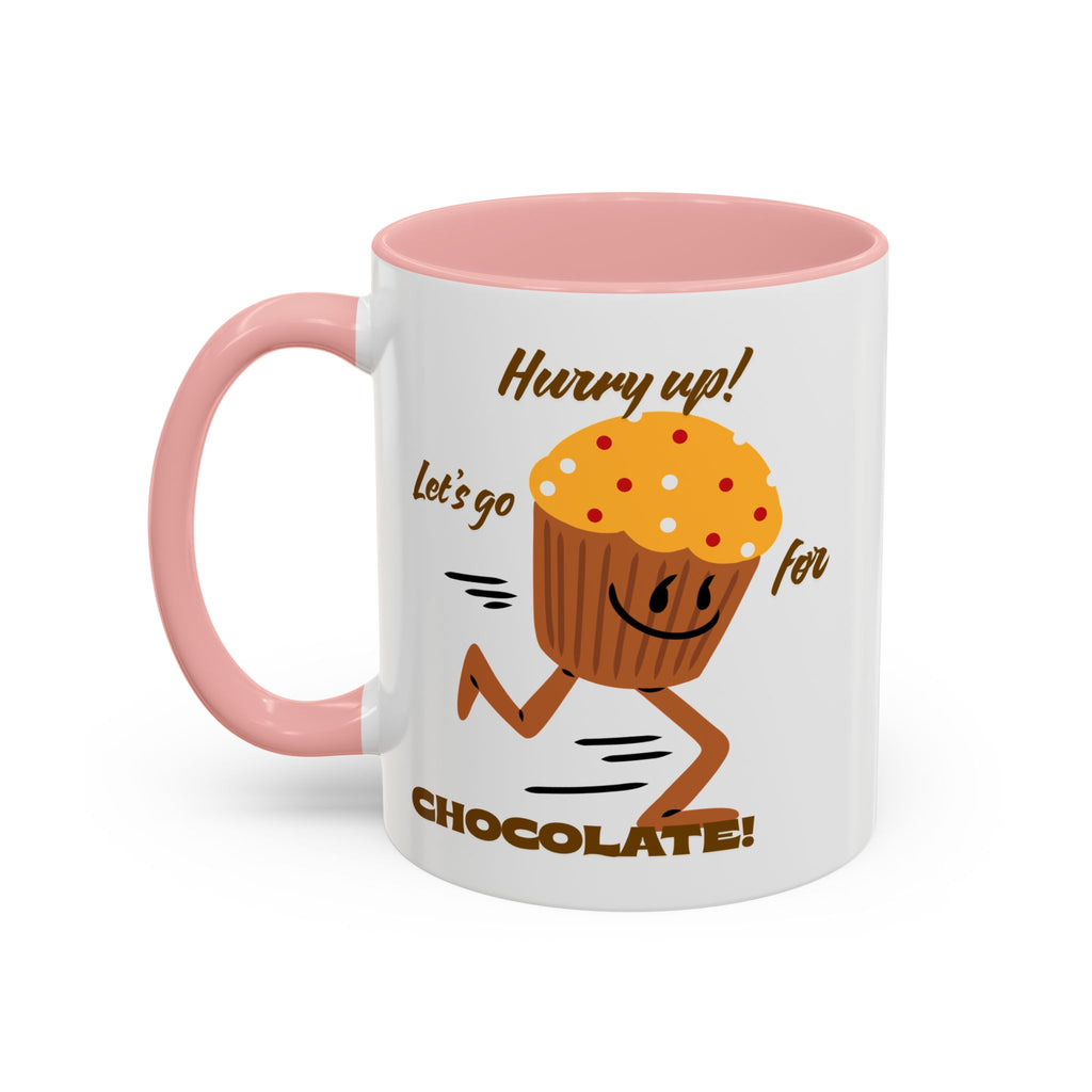 Chocolate Lover's Accent Coffee Mug - Fun Mug for Coffee, Gift for Bakers, Cute Kitchen Decor, Dessert Enthusiast