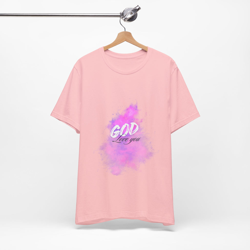 God Love You Tee - Inspirational Short Sleeve Shirt, Faith-Based Gift, Christian Apparel, Motivational T-Shirt, Perfect for Worship