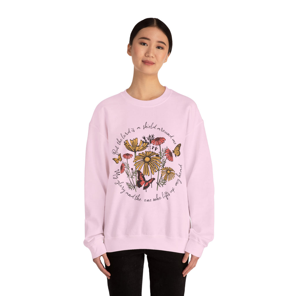 Nature-Inspired Inspirational Sweatshirt for All Seasons, Motivational Gift for Her, Floral Crewneck, Comfortable Everyday Wear, [...]