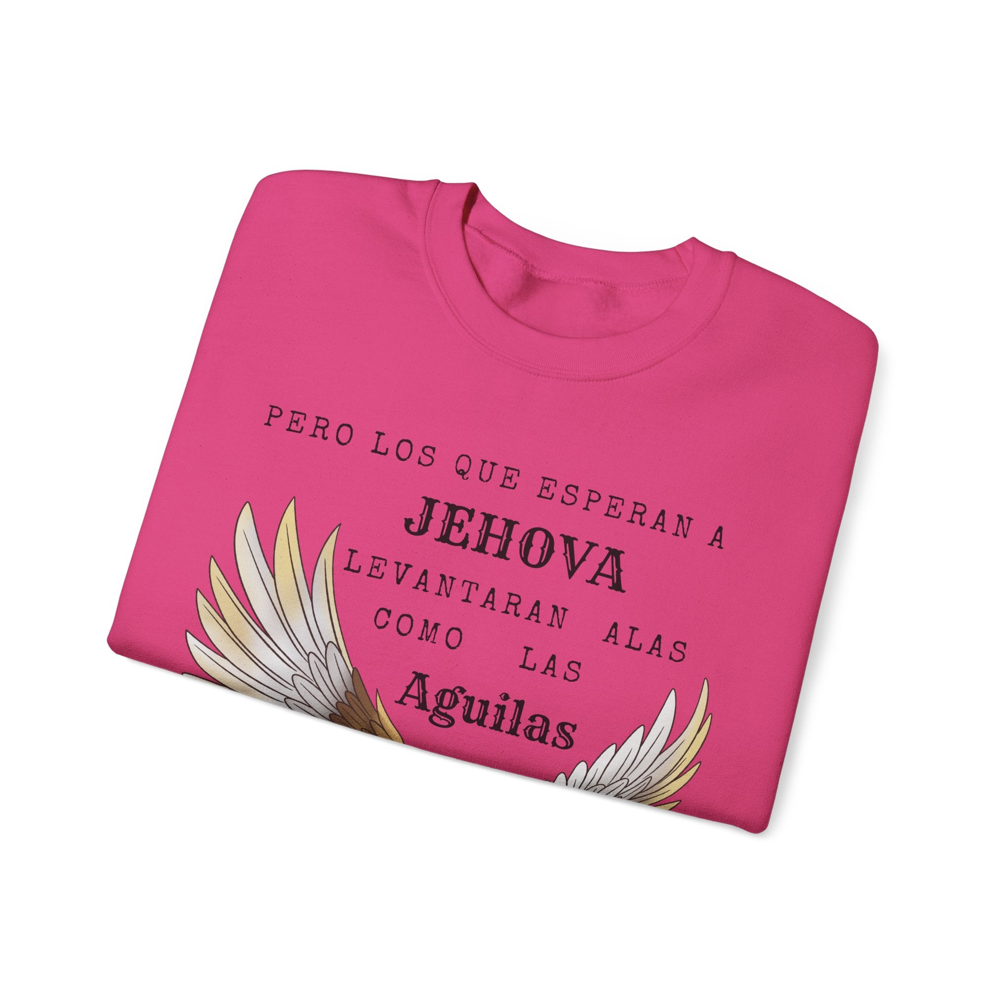 Isaías 40:31 Eagle Sweatshirt — "Pero los que esperan a Jehová" Spanish Christian Crewneck