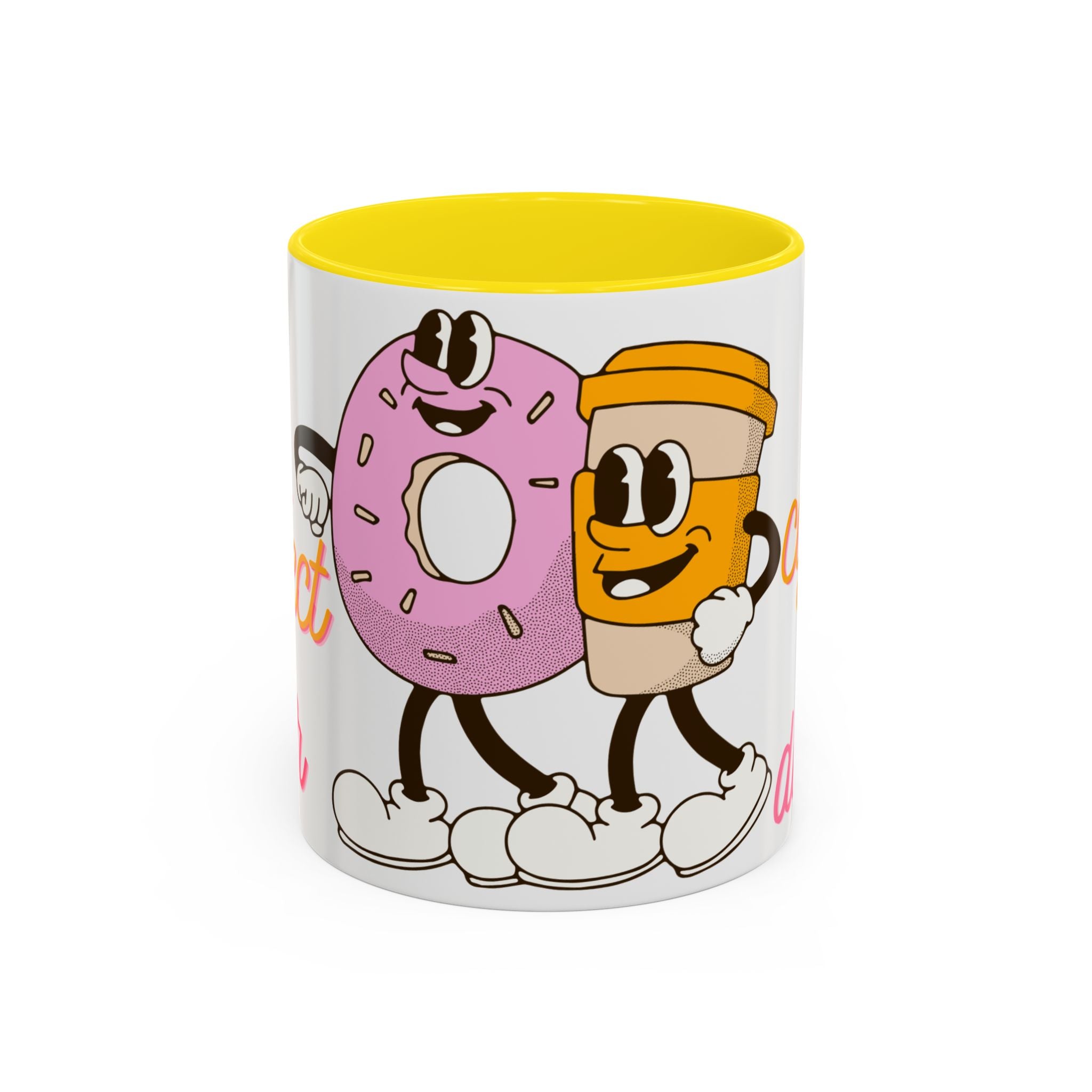 Like Coffee & Donuts Accent Coffee Mug — Cute Donut & Coffee Cup Design (11/15oz)