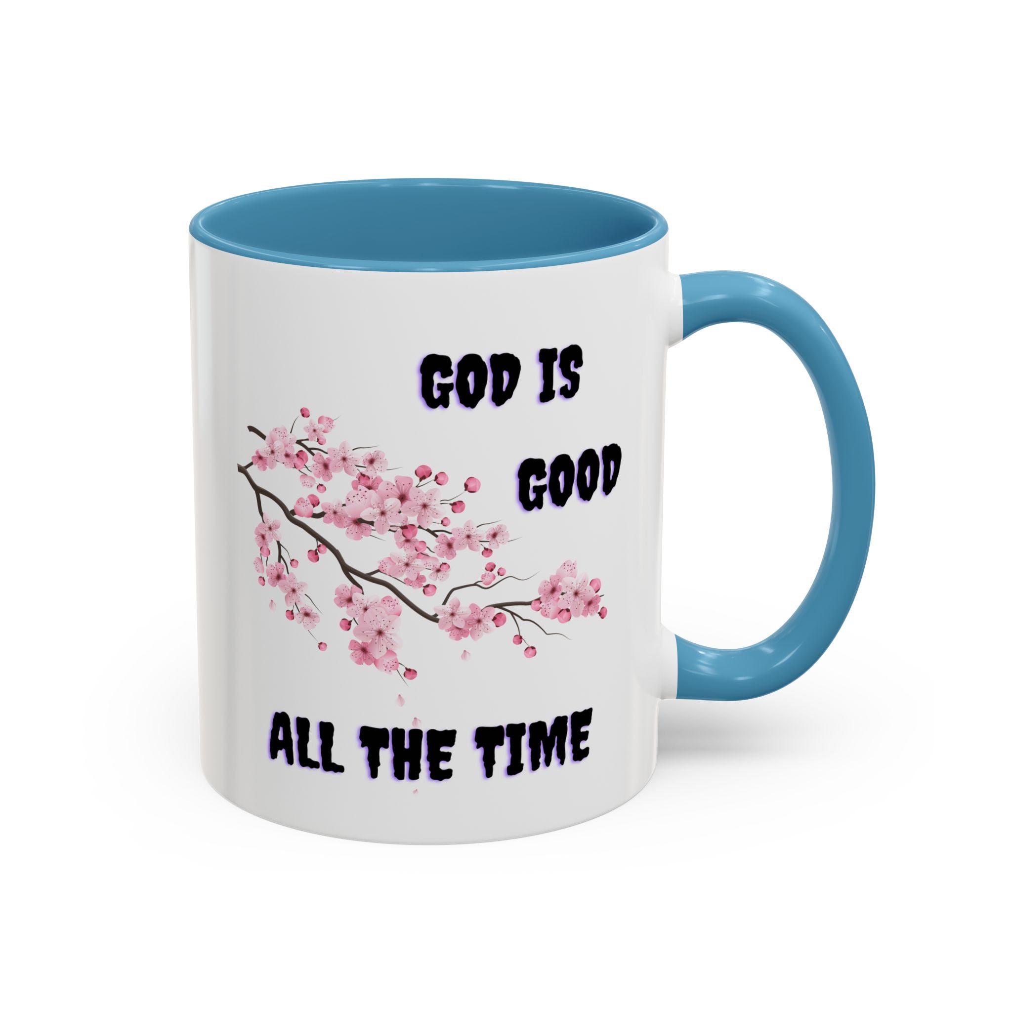 Inspirational Coffee Mug - God is Good, Floral Design, Gift for Faith Friends, Perfect for Mother's Day, Church Gatherings, Daily Motivation