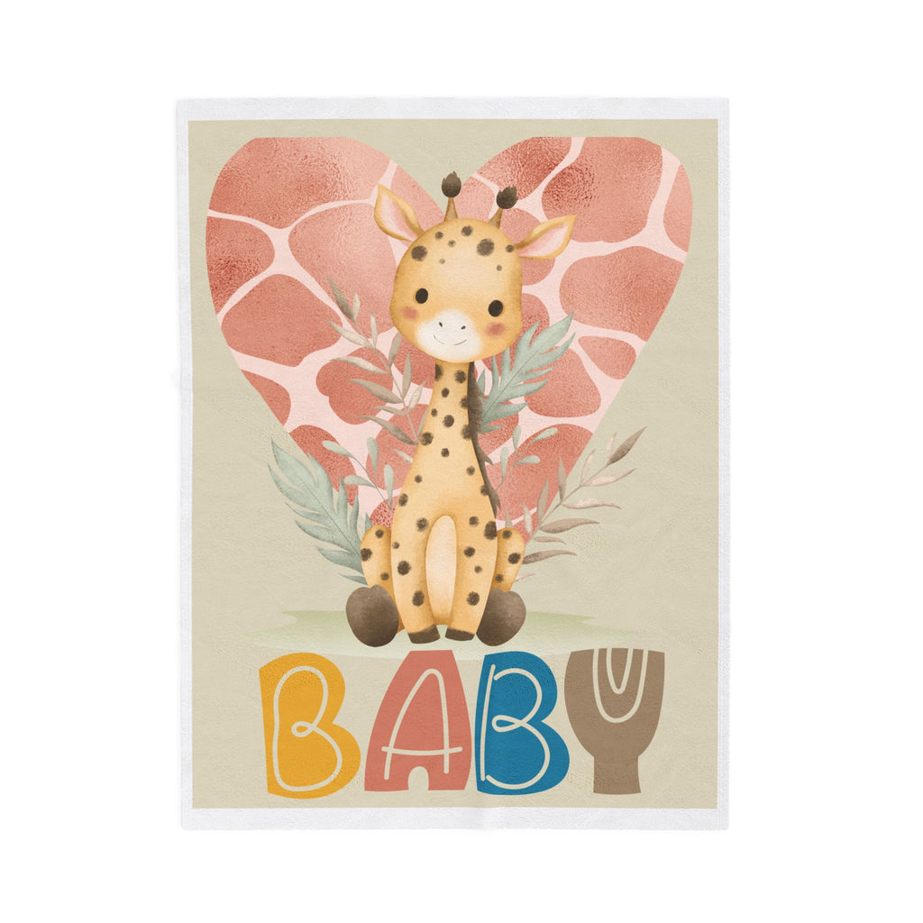 Baby Giraffe Plush Blanket, Soft Baby Blanket, Nursery Decor, Gift for New Parents, Kids Bedding, Baby Shower Gift