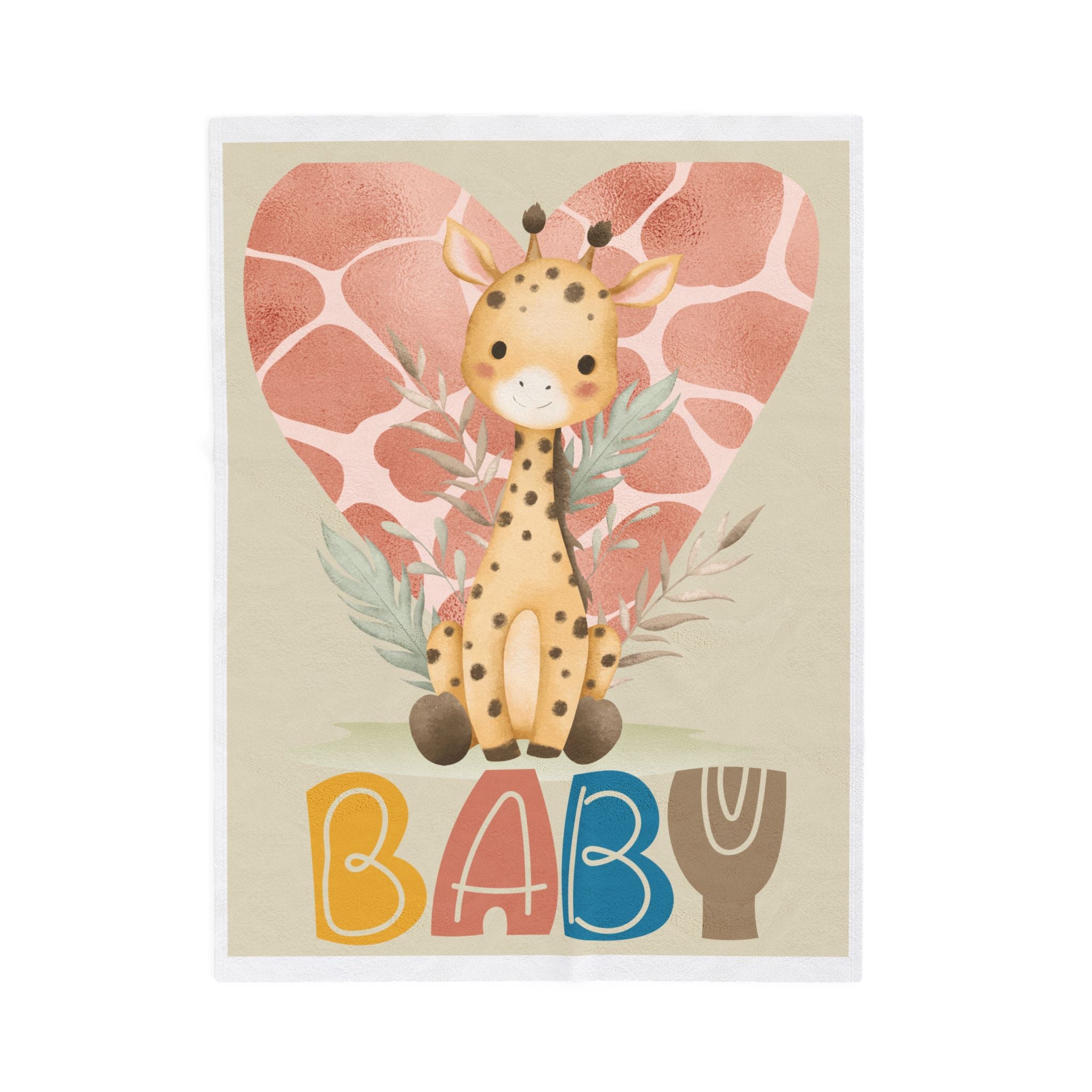 Baby Giraffe Plush Blanket, Soft Baby Blanket, Nursery Decor, Gift for New Parents, Kids Bedding, Baby Shower Gift