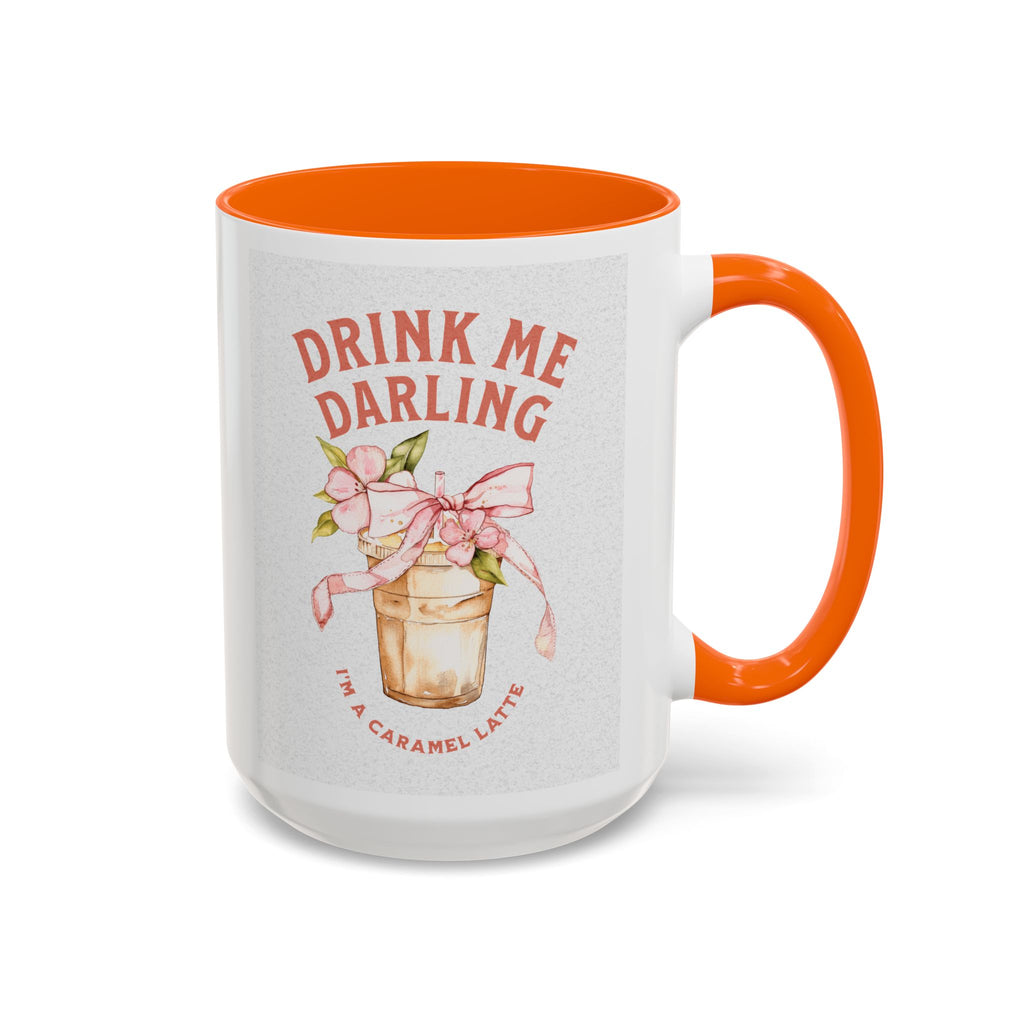 Darling Caramel Latte Coffee Mug - Fun Accent Design for Coffee Lovers