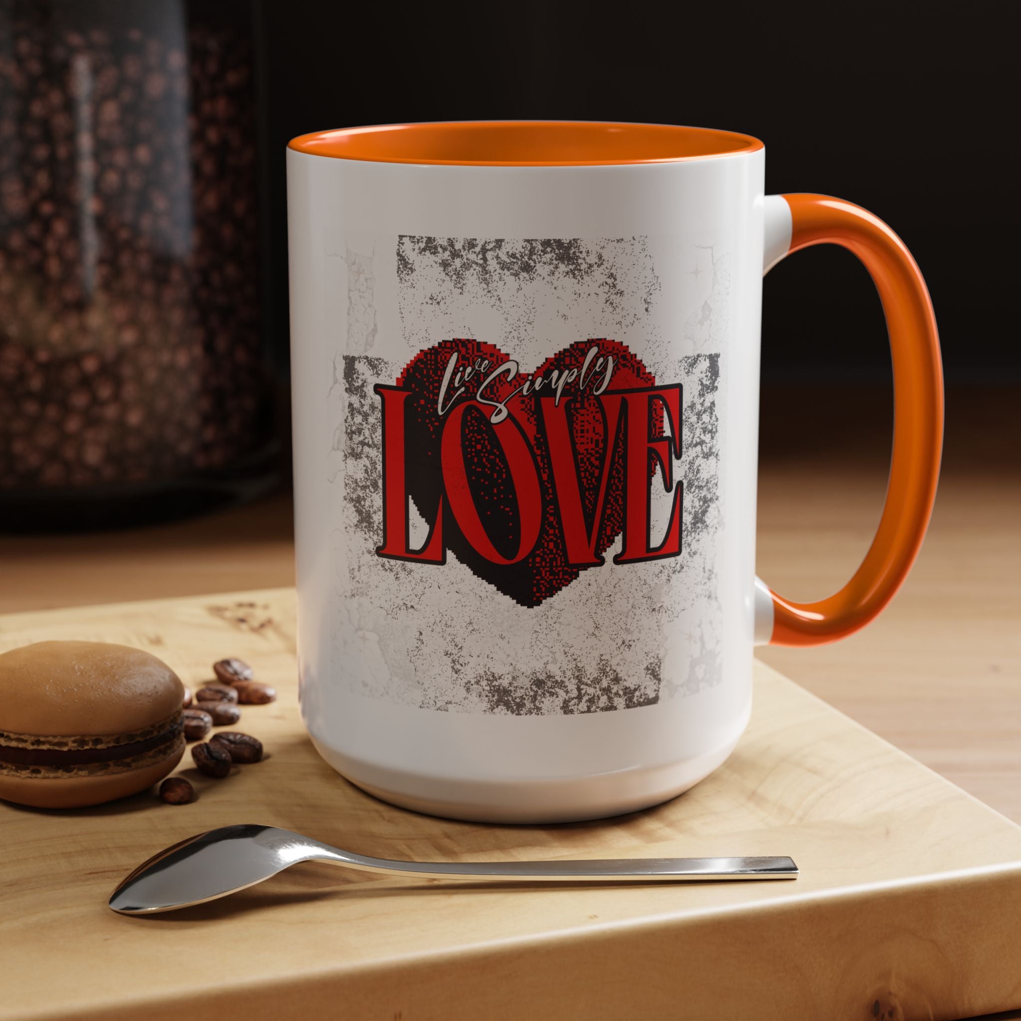 Love Accent Coffee Mug - Perfect Gift for Valentine's Day, Romantic Gift, Heart Mug, Coffee Lovers, Personalized Mug