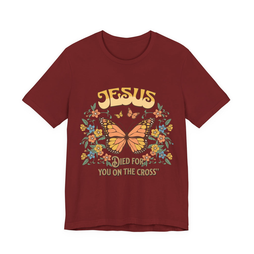 Jesus Butterfly Tee, Vintage Inspired Christian Unisex T-Shirt, Faith Apparel, Religious Gift, Casual Wear