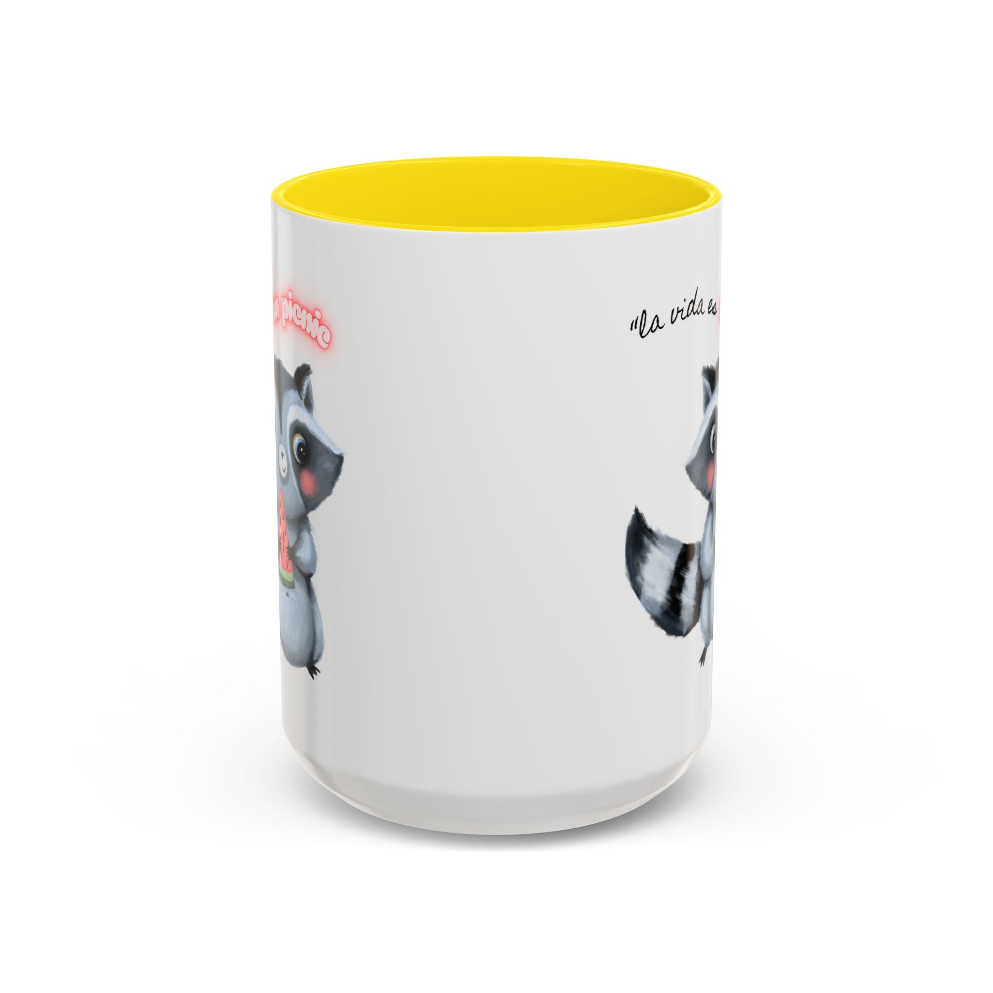 Raccoon-Themed Accent Coffee Mug | Cute Animal Mug for Home, Gift for Coffee Lovers, Nature Lovers, Birthday, Celebrate Life
