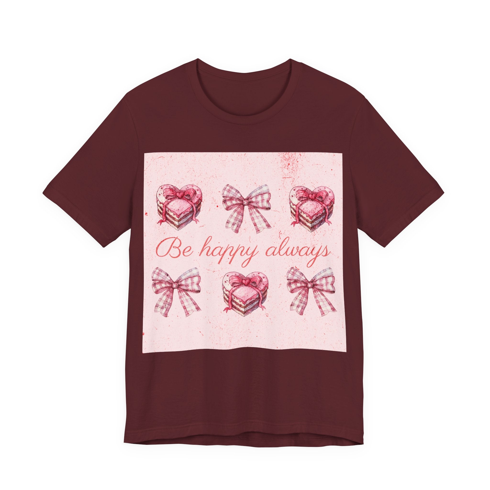 Happy Hearts Tee, Casual Gift T-Shirt, Positive Vibes Shirt, Birthday Outfit, Everyday Wear, Cheerful Top