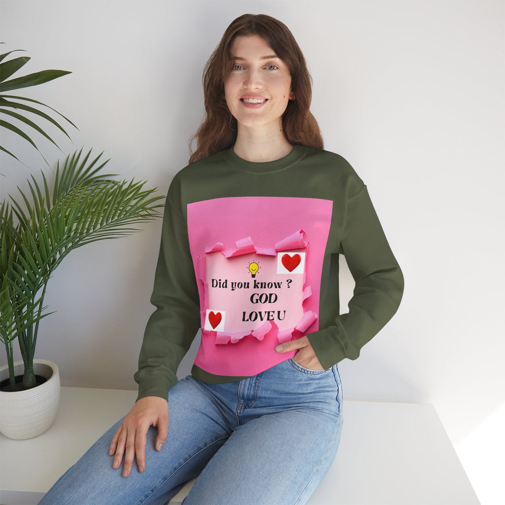 Cute Love Message Crewneck Sweatshirt, Cozy Gift for Her, Valentine's Day, Inspirational Sweater, Comfortable Everyday Wear