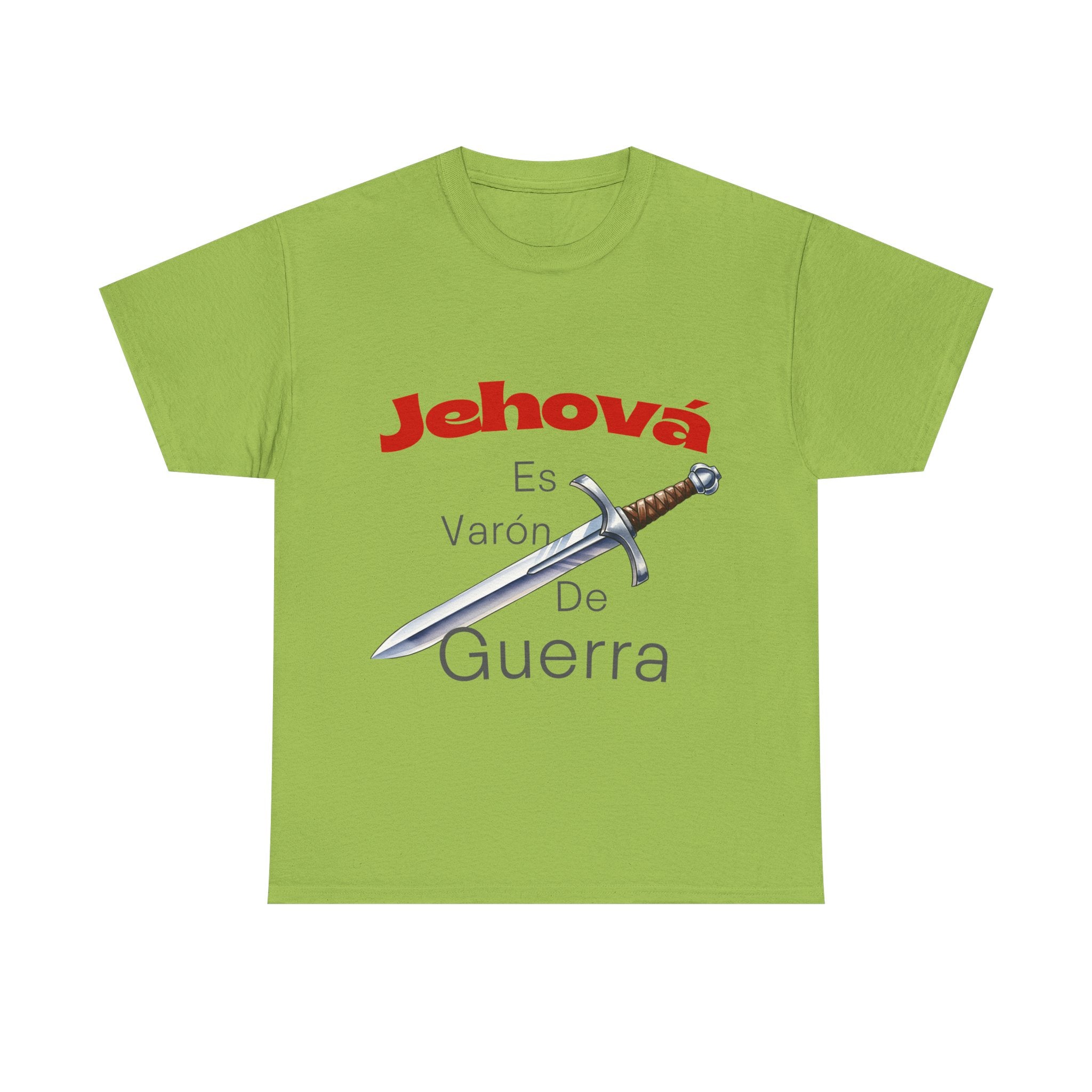 Jehová Es Varón De Guerra T-Shirt — Spanish Christian Sword Design