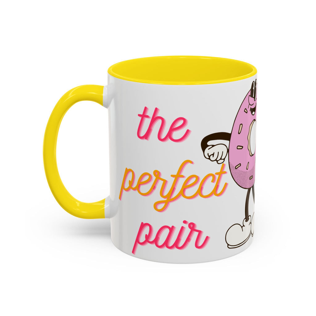 Like Coffee & Donuts Accent Coffee Mug — Cute Donut & Coffee Cup Design (11/15oz)