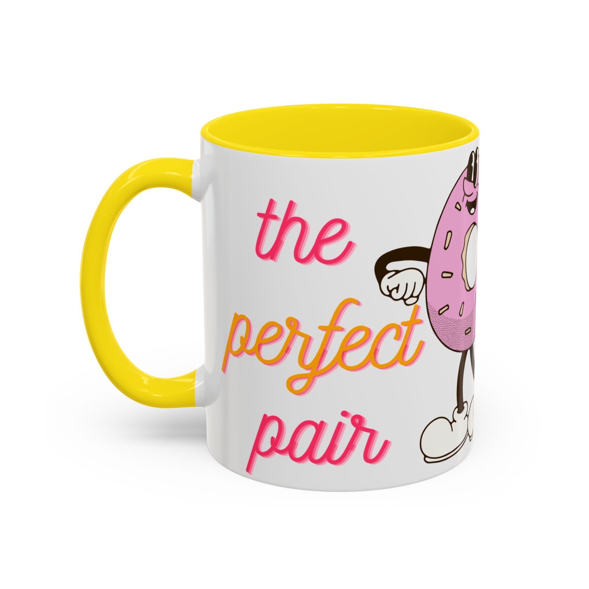 Like Coffee & Donuts Accent Coffee Mug — Cute Donut & Coffee Cup Design (11/15oz)