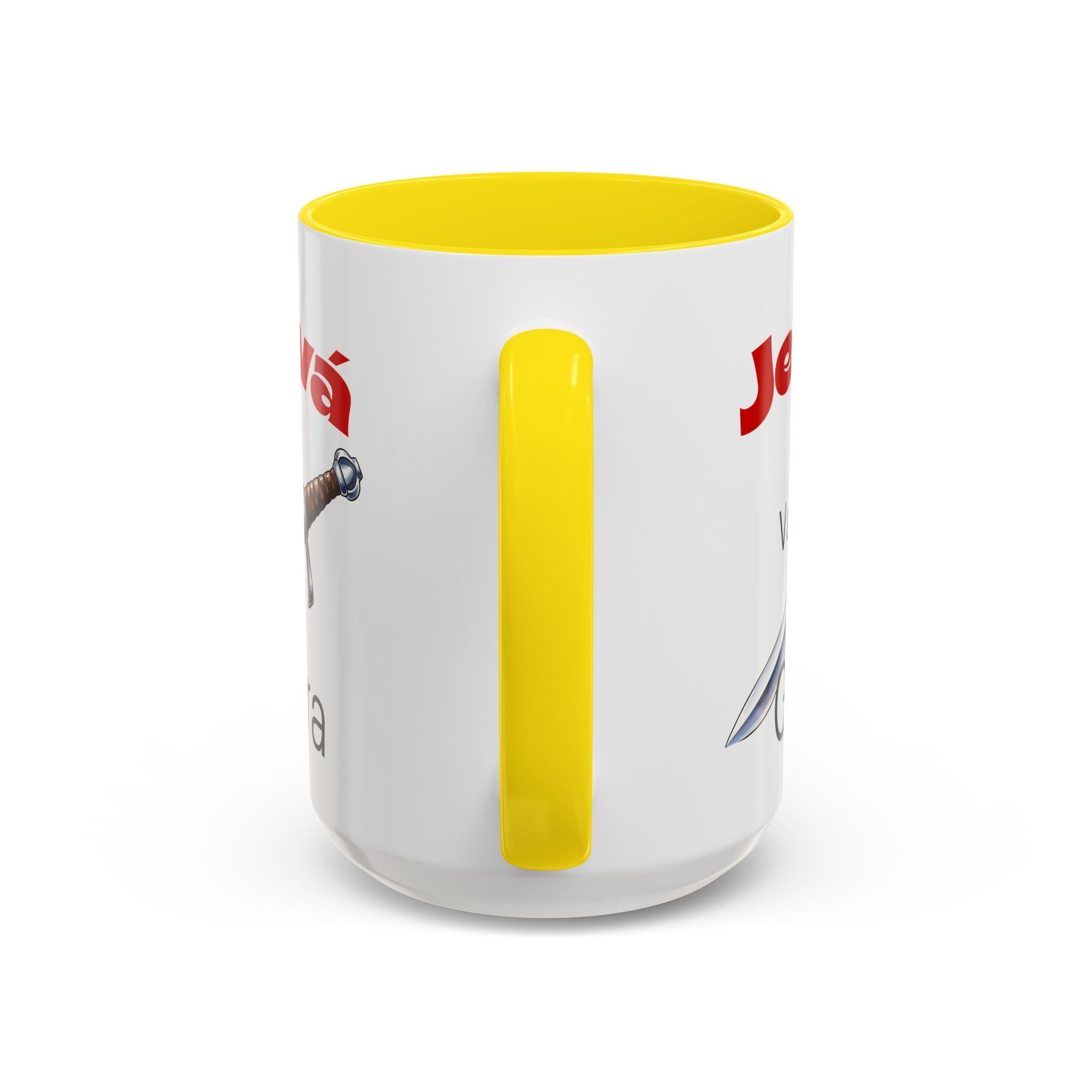 Jehovah Es Varón de Guerra Coffee Mug — Spanish Faith Sword Accent Mug (11/15oz)