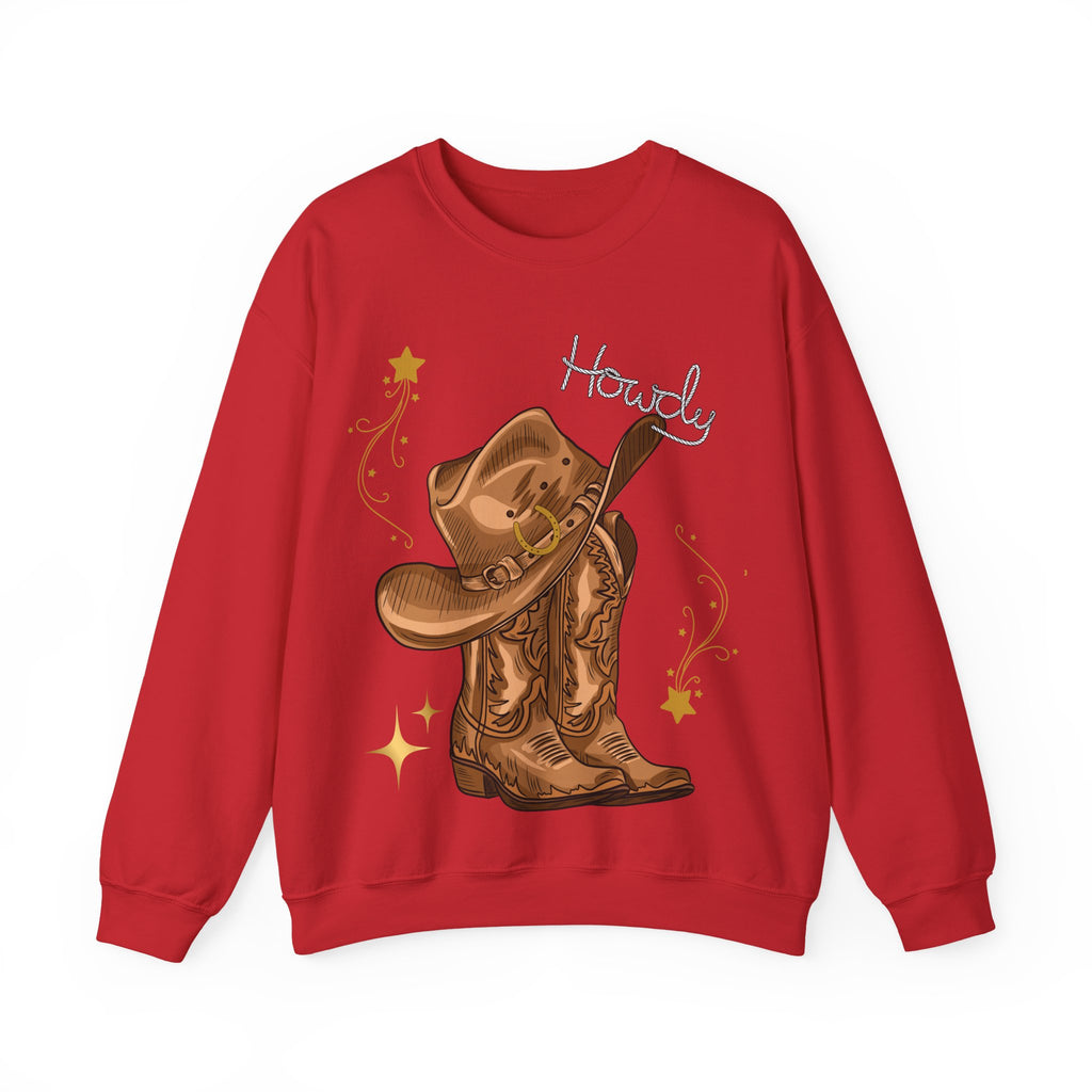 Howdy Cowboy Crewneck Sweatshirt | Unisex Sweatshirt, Western Apparel, Fall Fashion, Gift for Him/Her, Casual Wear