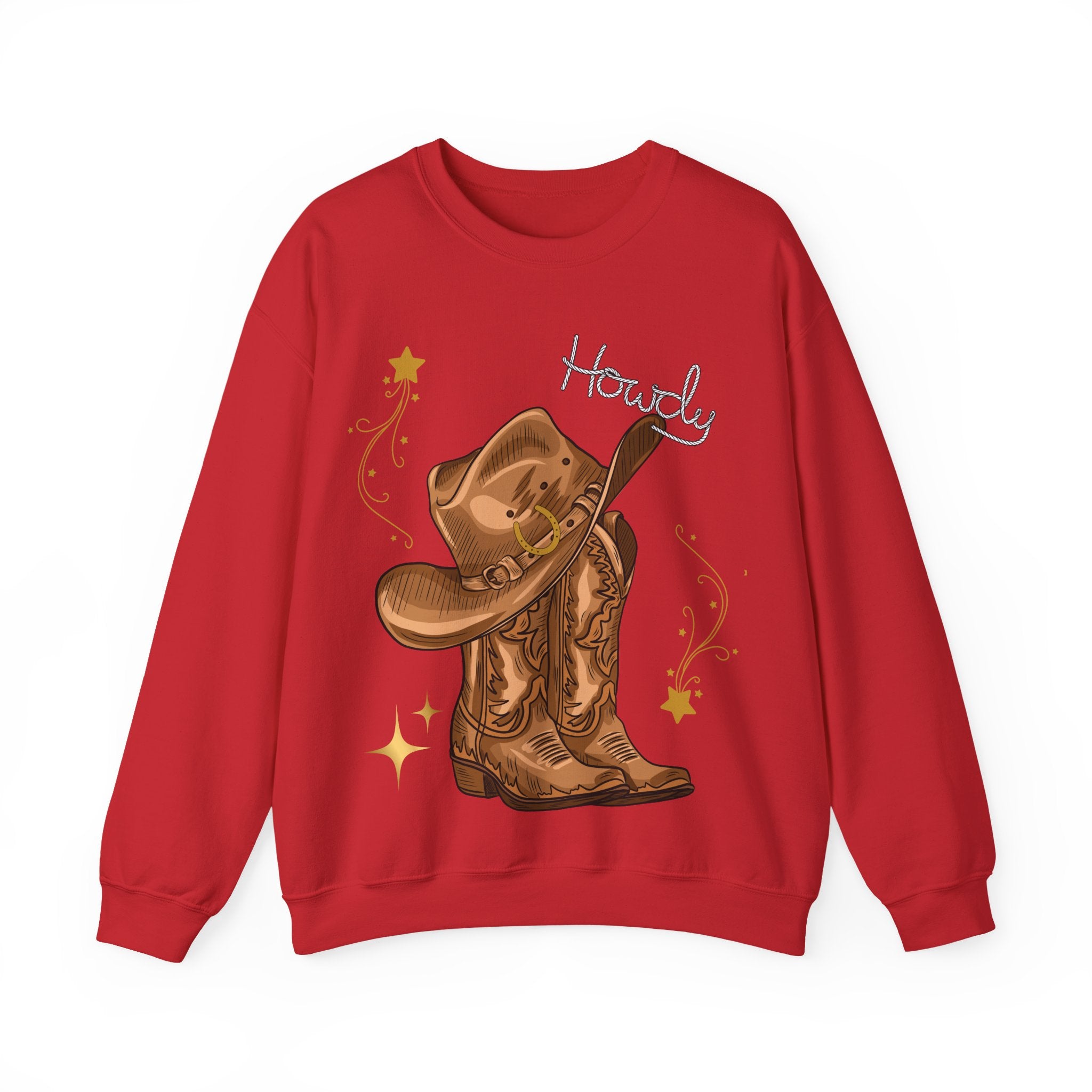Howdy Cowboy Crewneck Sweatshirt | Unisex Sweatshirt, Western Apparel, Fall Fashion, Gift for Him/Her, Casual Wear