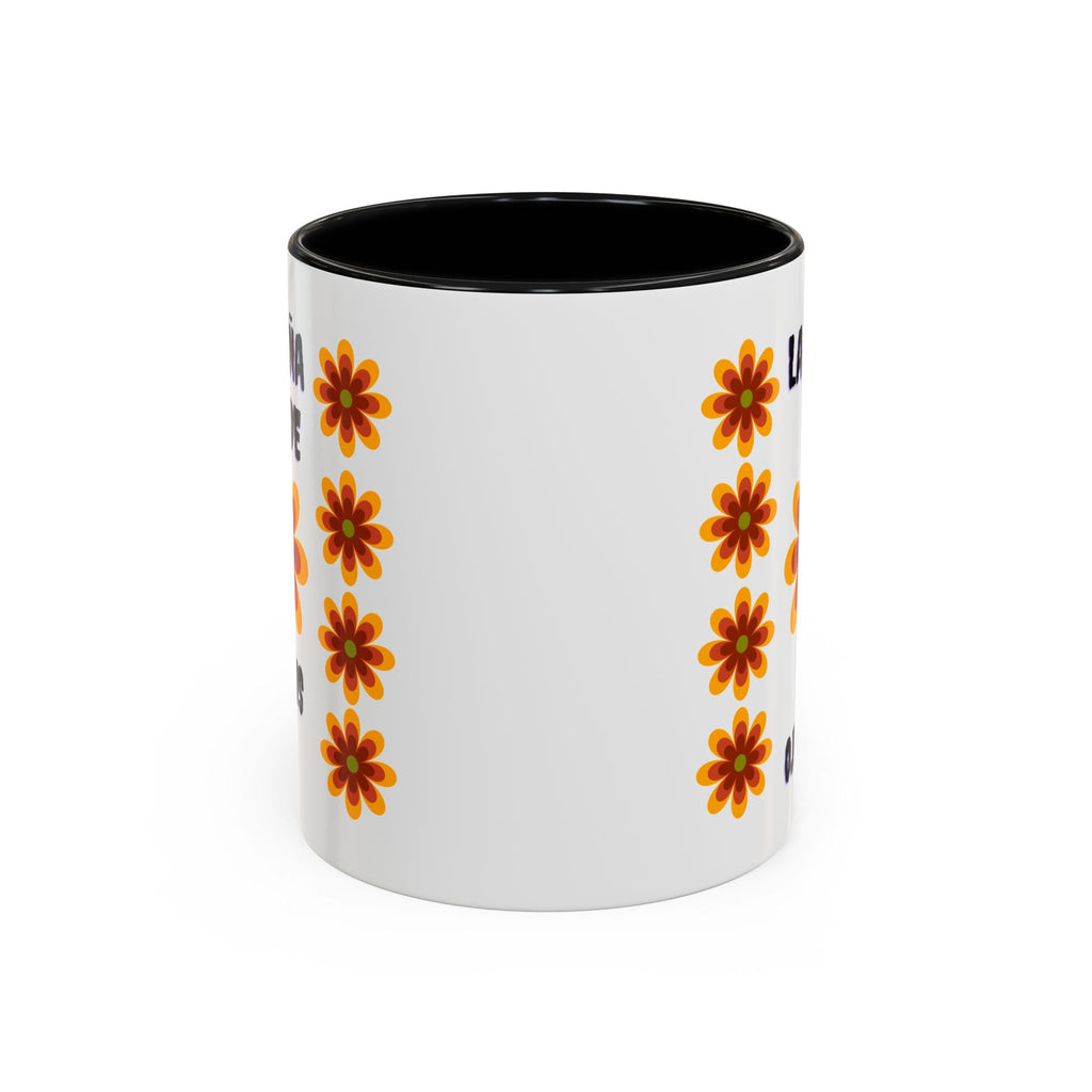 Bright Floral Accent Coffee Mug for Gifts, Home Decor, Coffee Lovers, Spanish Quote, Perfect for Special Occasions