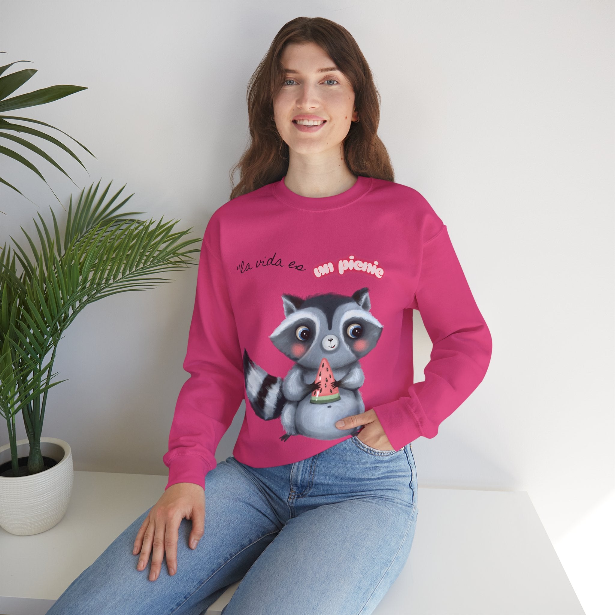 Cute Raccoon Sweatshirt, Cozy Fall Apparel, Gift for Animal Lovers, Cute Crewneck for Kids and Adults, Sweatshirt for Birthdays, Party Wear