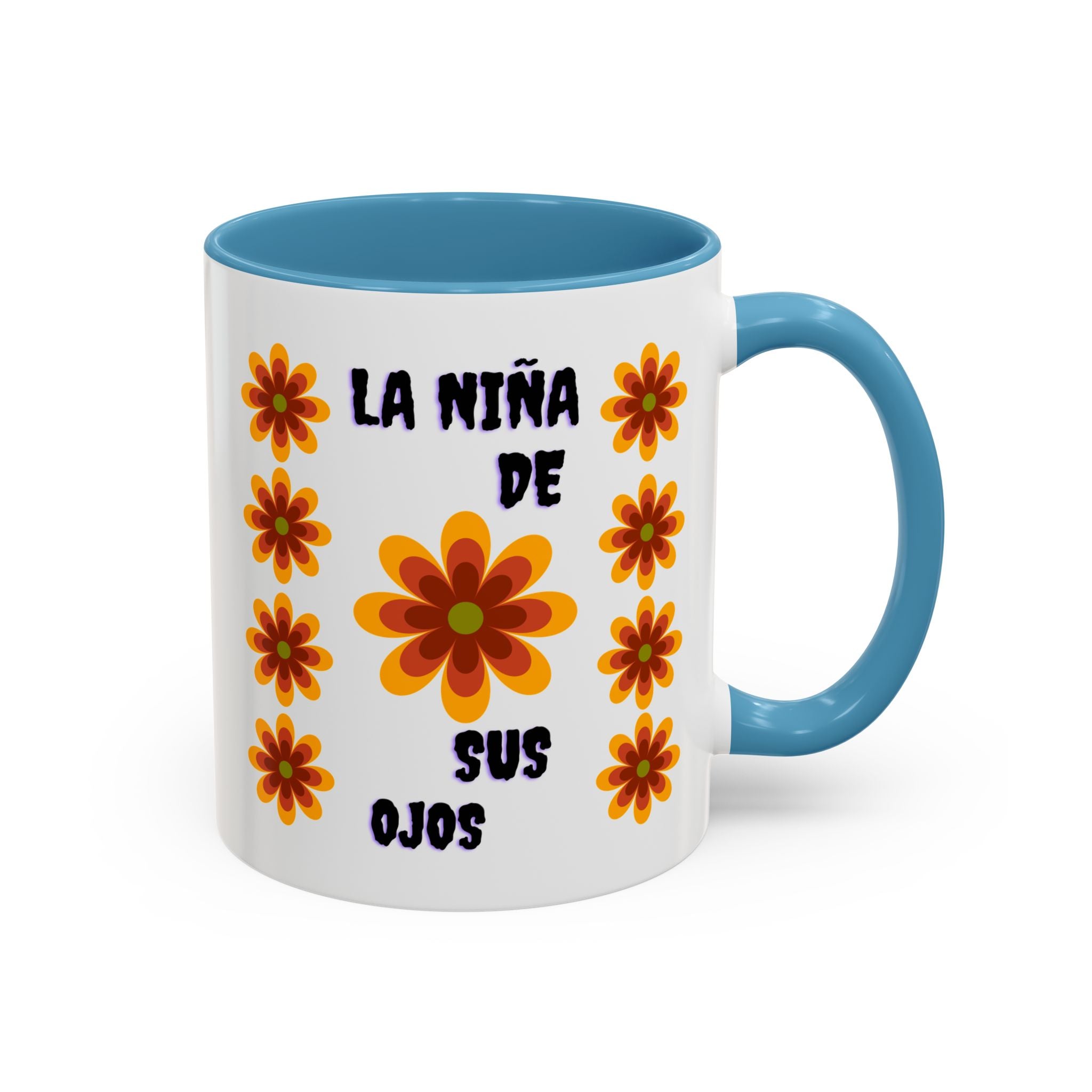 Bright Floral Accent Coffee Mug for Gifts, Home Decor, Coffee Lovers, Spanish Quote, Perfect for Special Occasions