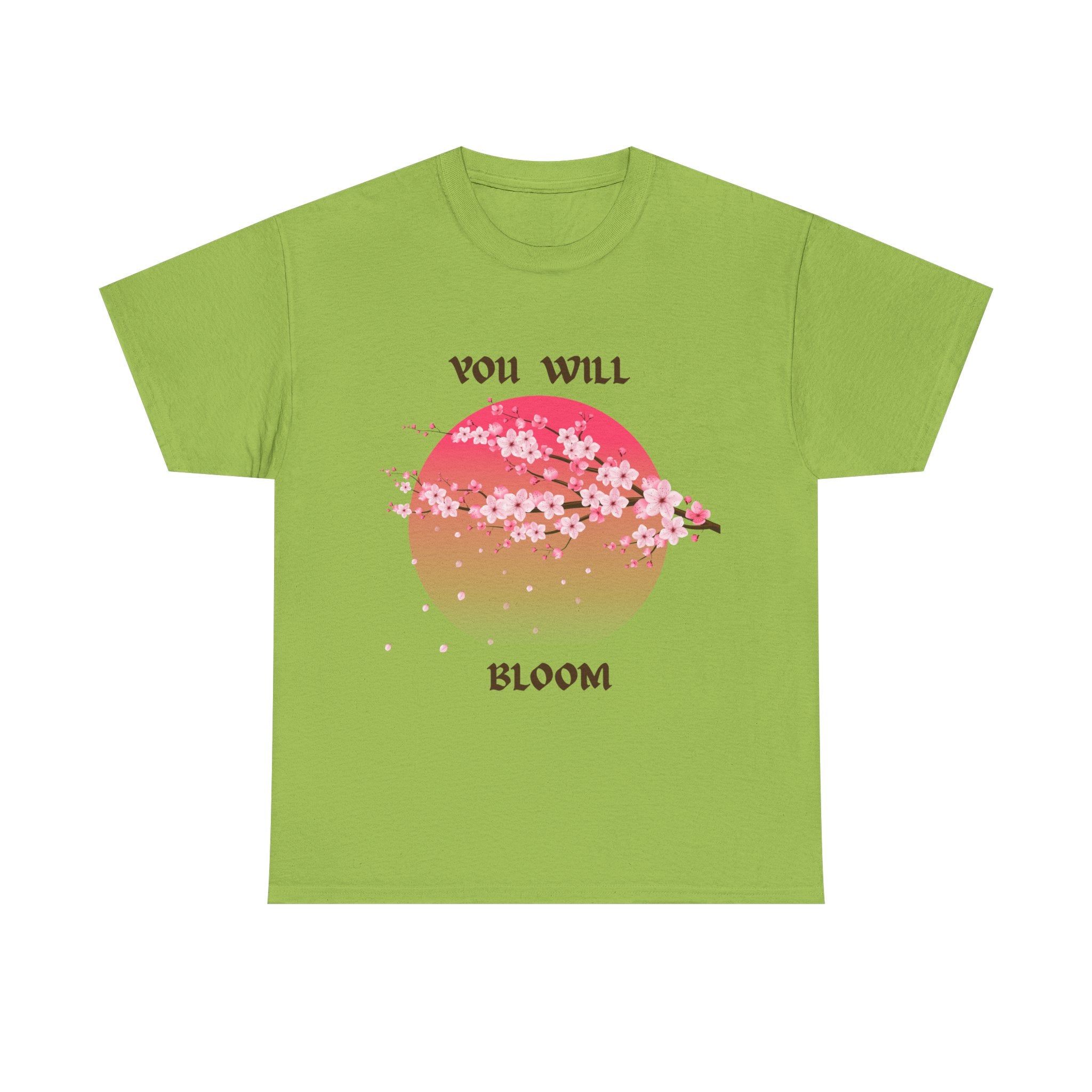 You Will Bloom T-Shirt — Cherry Blossom Inspirational Tee