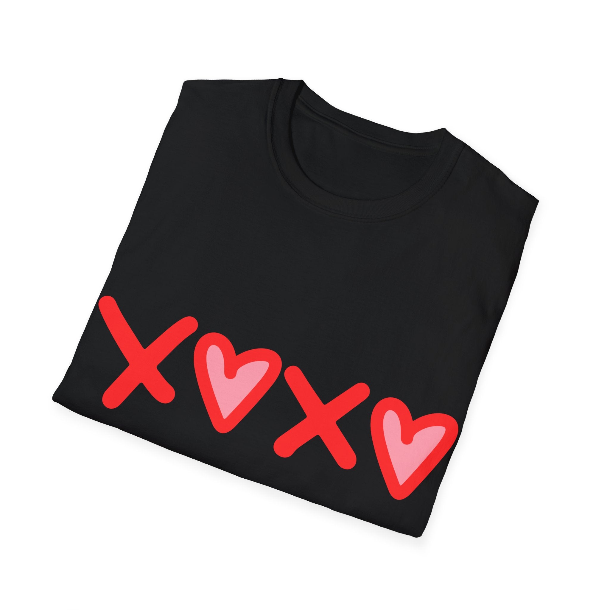 XX Valentine’s Day Tee – Cute Red Heart Hugs & Kisses T-Shirt