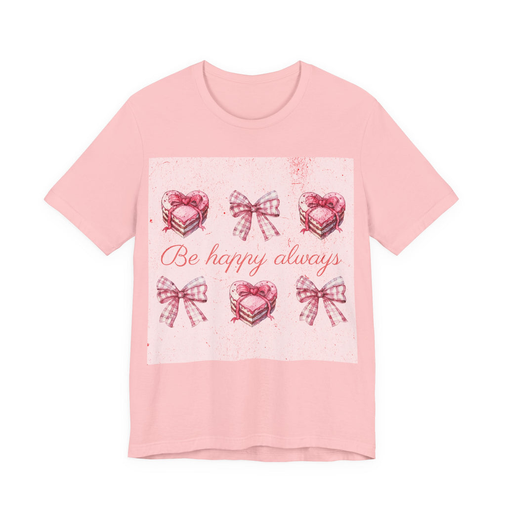 Happy Hearts Tee, Casual Gift T-Shirt, Positive Vibes Shirt, Birthday Outfit, Everyday Wear, Cheerful Top