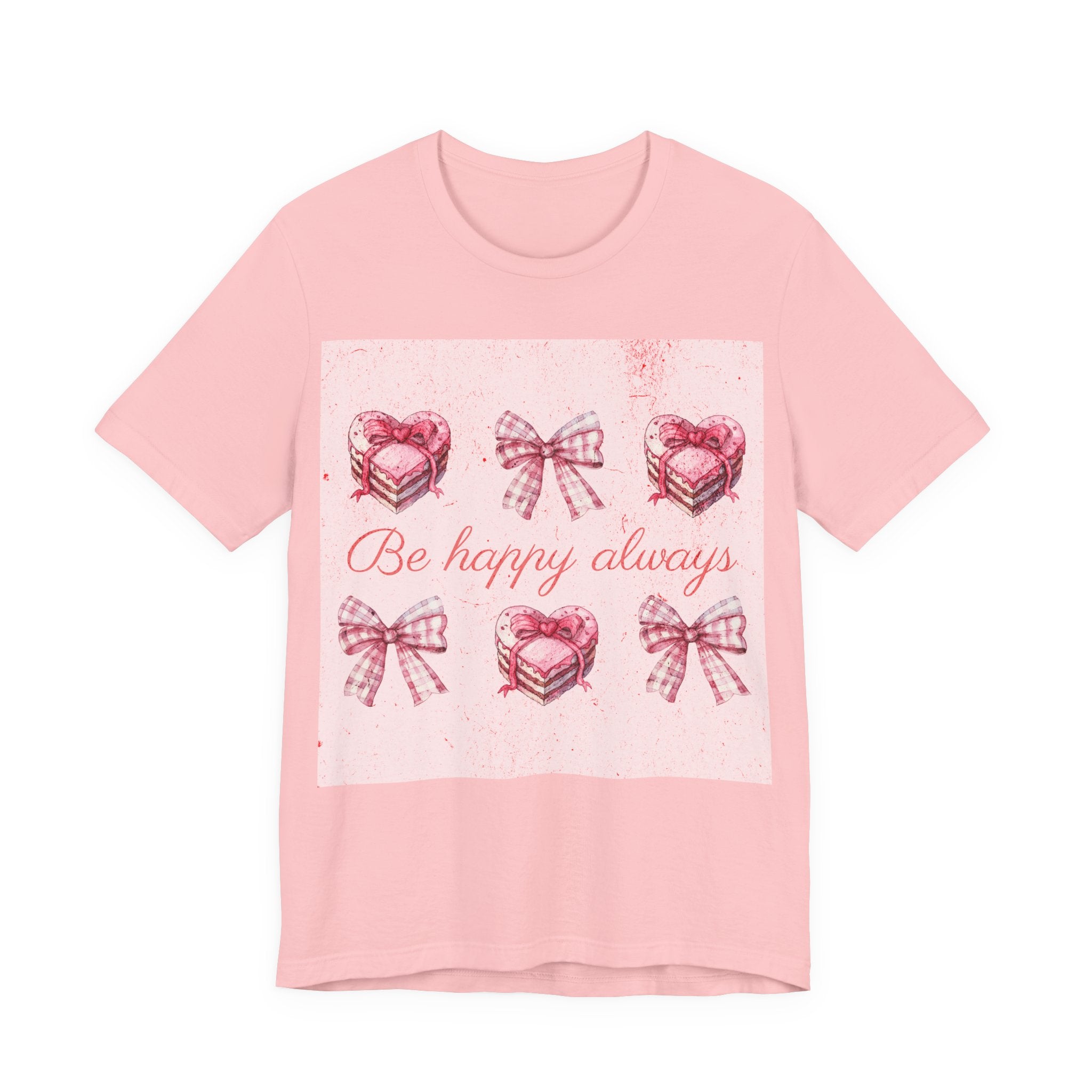 Happy Hearts Tee, Casual Gift T-Shirt, Positive Vibes Shirt, Birthday Outfit, Everyday Wear, Cheerful Top