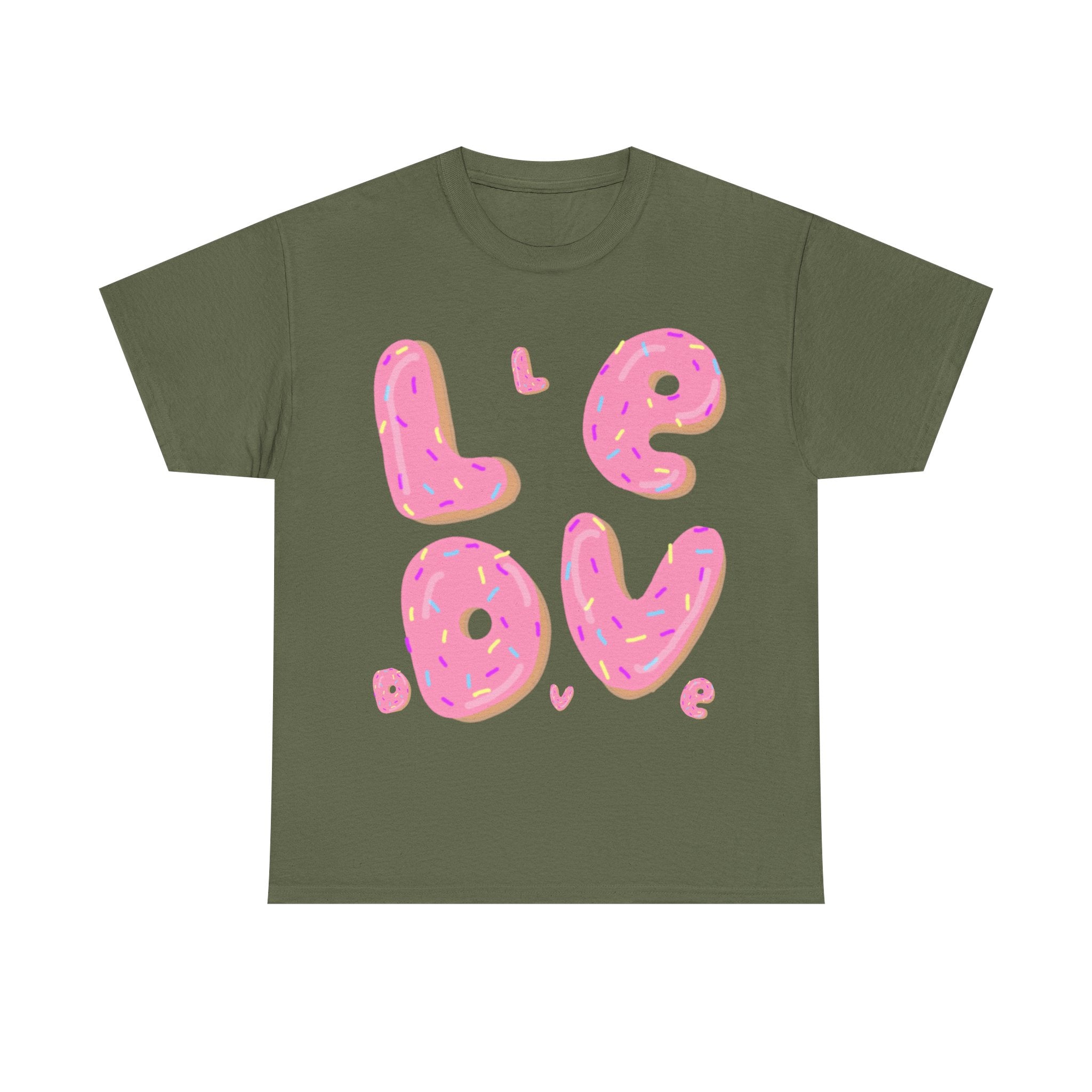 Sweet Love Donut Tee - Unisex Heavy Cotton T-Shirt for Foodies and Fun-Lovers