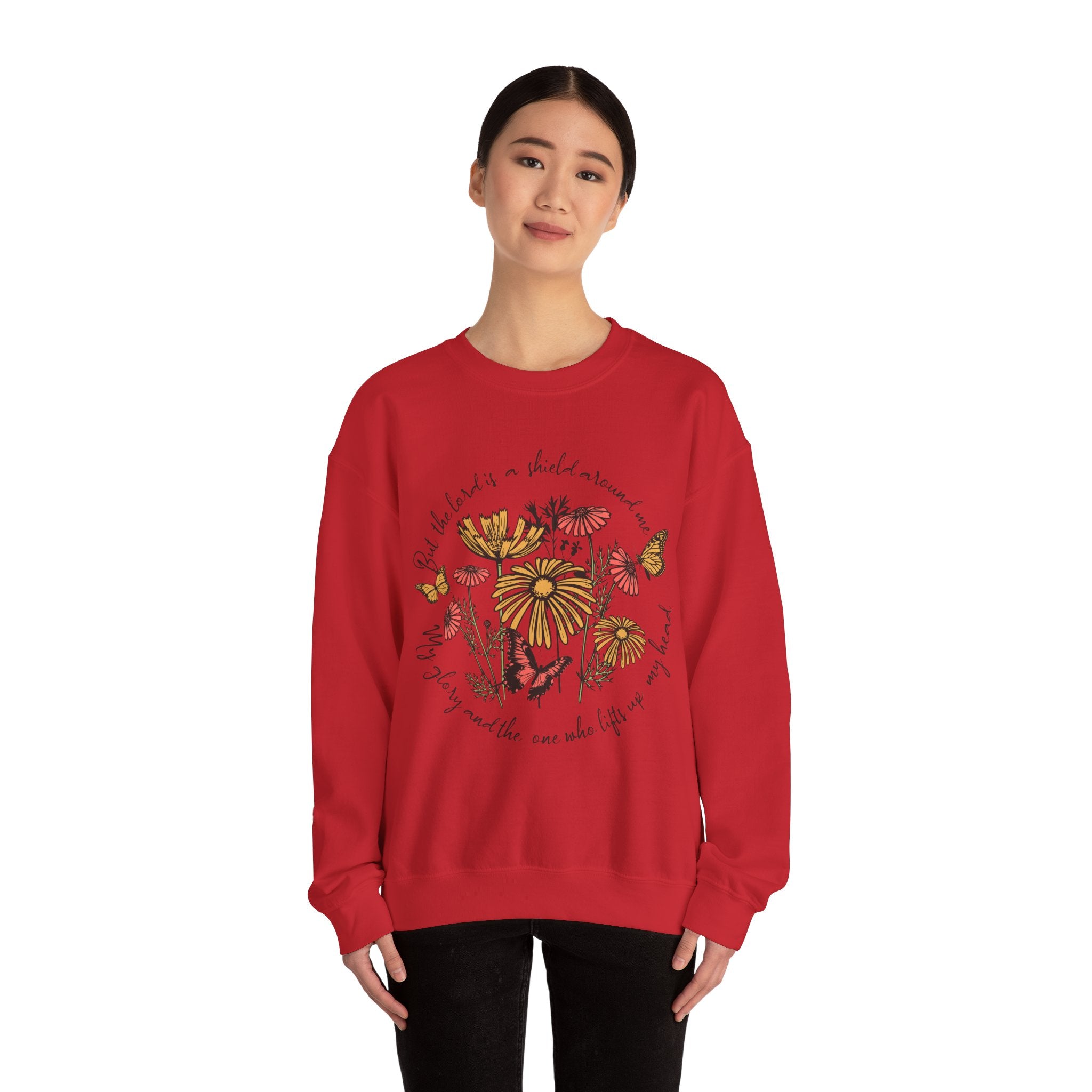 Nature-Inspired Inspirational Sweatshirt for All Seasons, Motivational Gift for Her, Floral Crewneck, Comfortable Everyday Wear, [...]