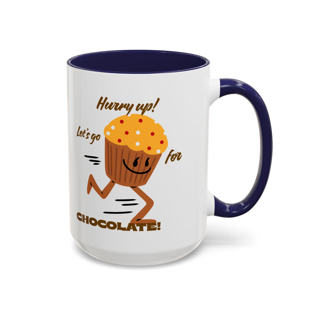 Chocolate Lover's Accent Coffee Mug - Fun Mug for Coffee, Gift for Bakers, Cute Kitchen Decor, Dessert Enthusiast