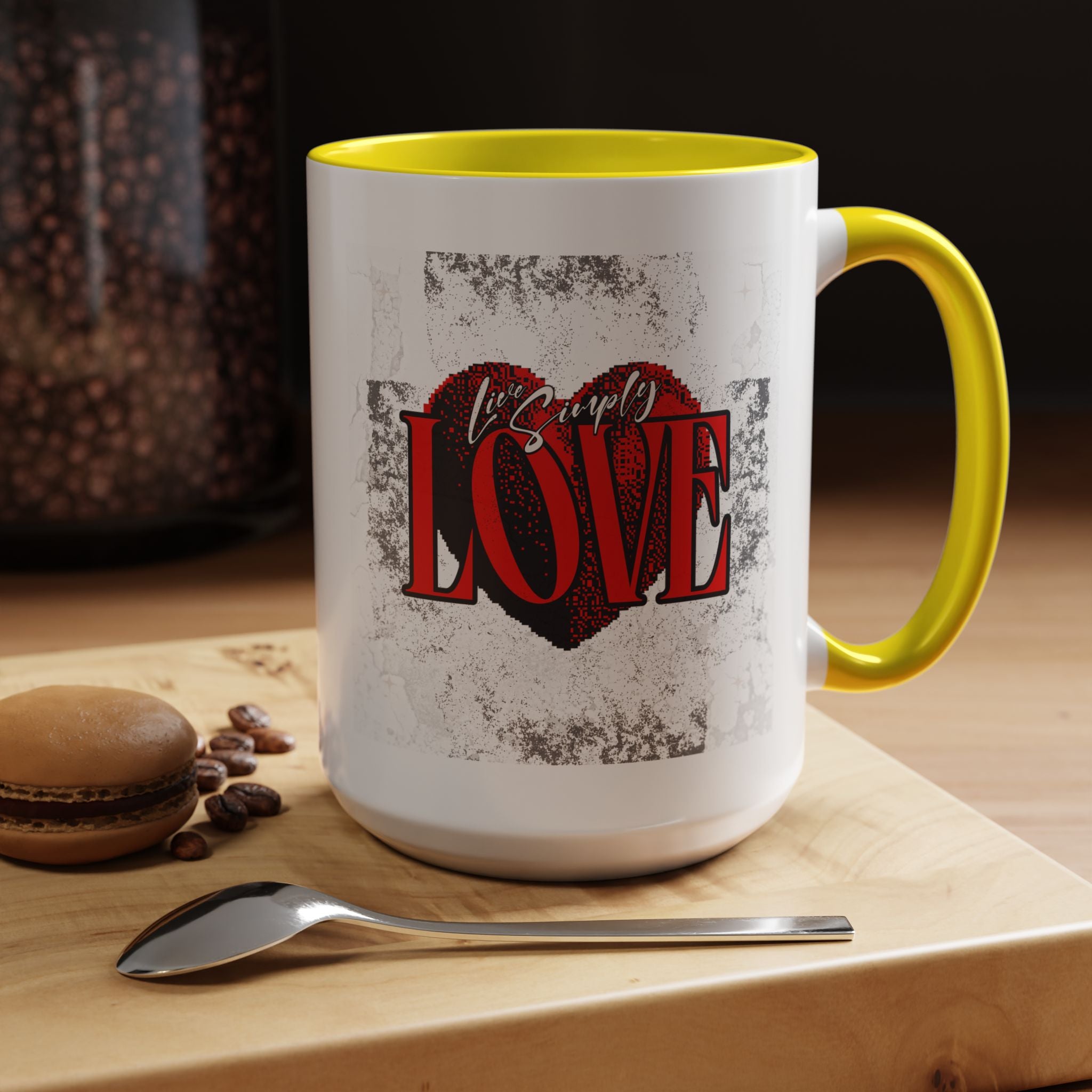 Love Accent Coffee Mug - Perfect Gift for Valentine's Day, Romantic Gift, Heart Mug, Coffee Lovers, Personalized Mug