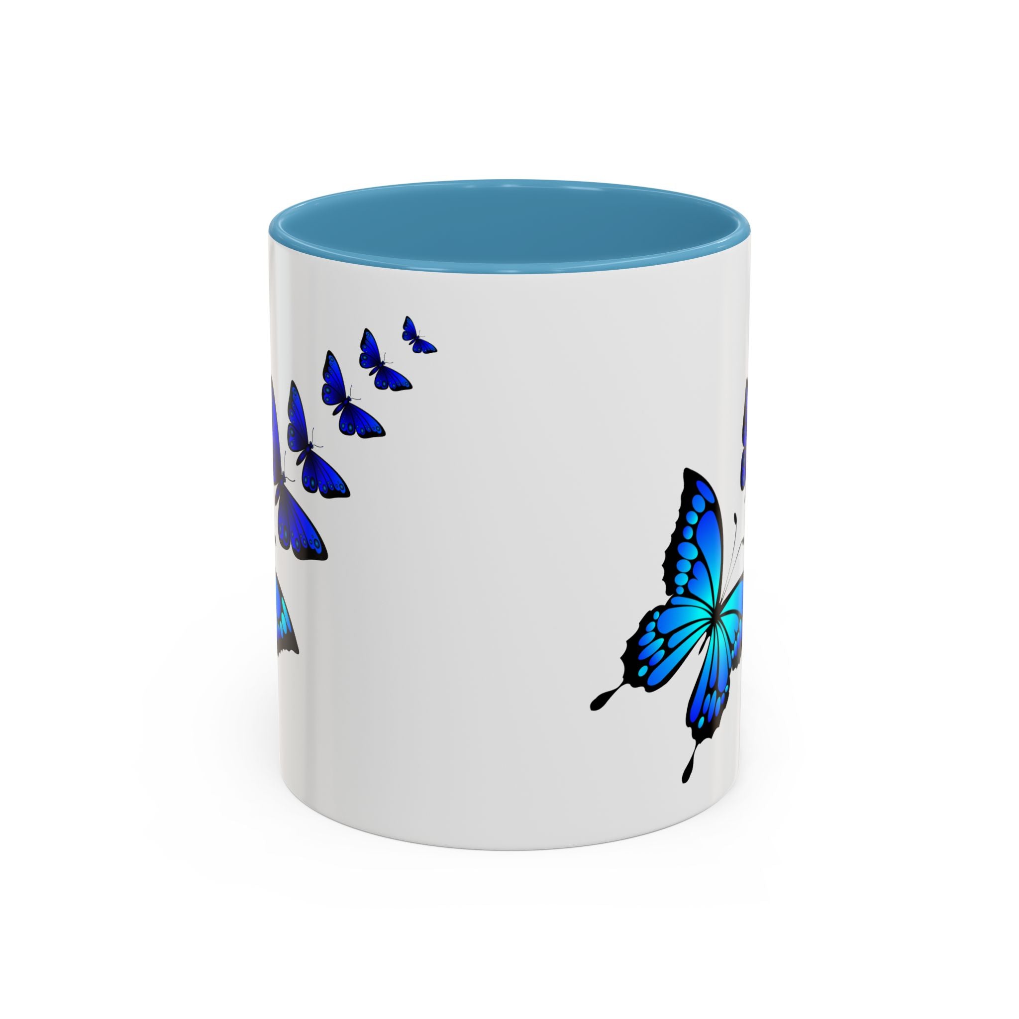 Butterfly Accent Coffee Mug | Colorful Butterfly Design | Perfect Gift for Nature Lovers | Home & Office Decor | 11oz & 15oz