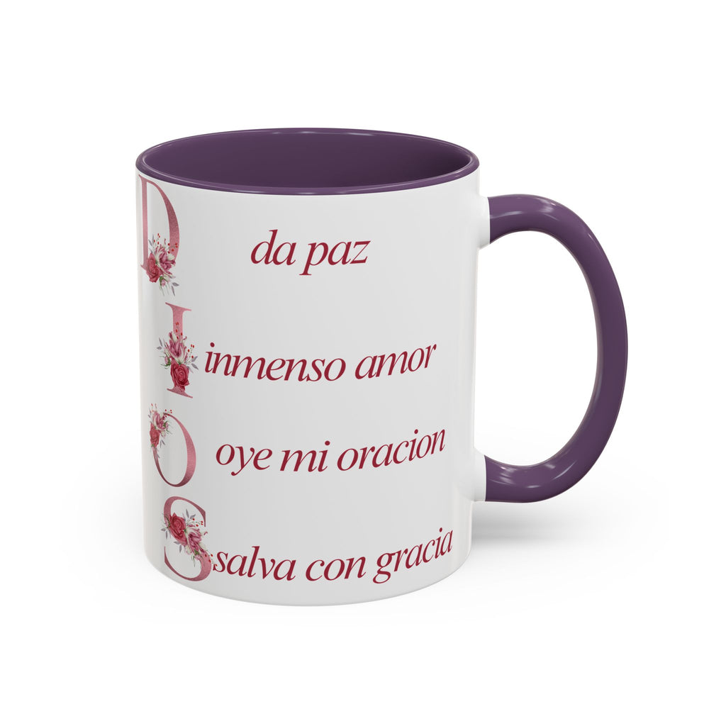 Inspirational Accent Coffee Mug with Floral Design - 11/15oz