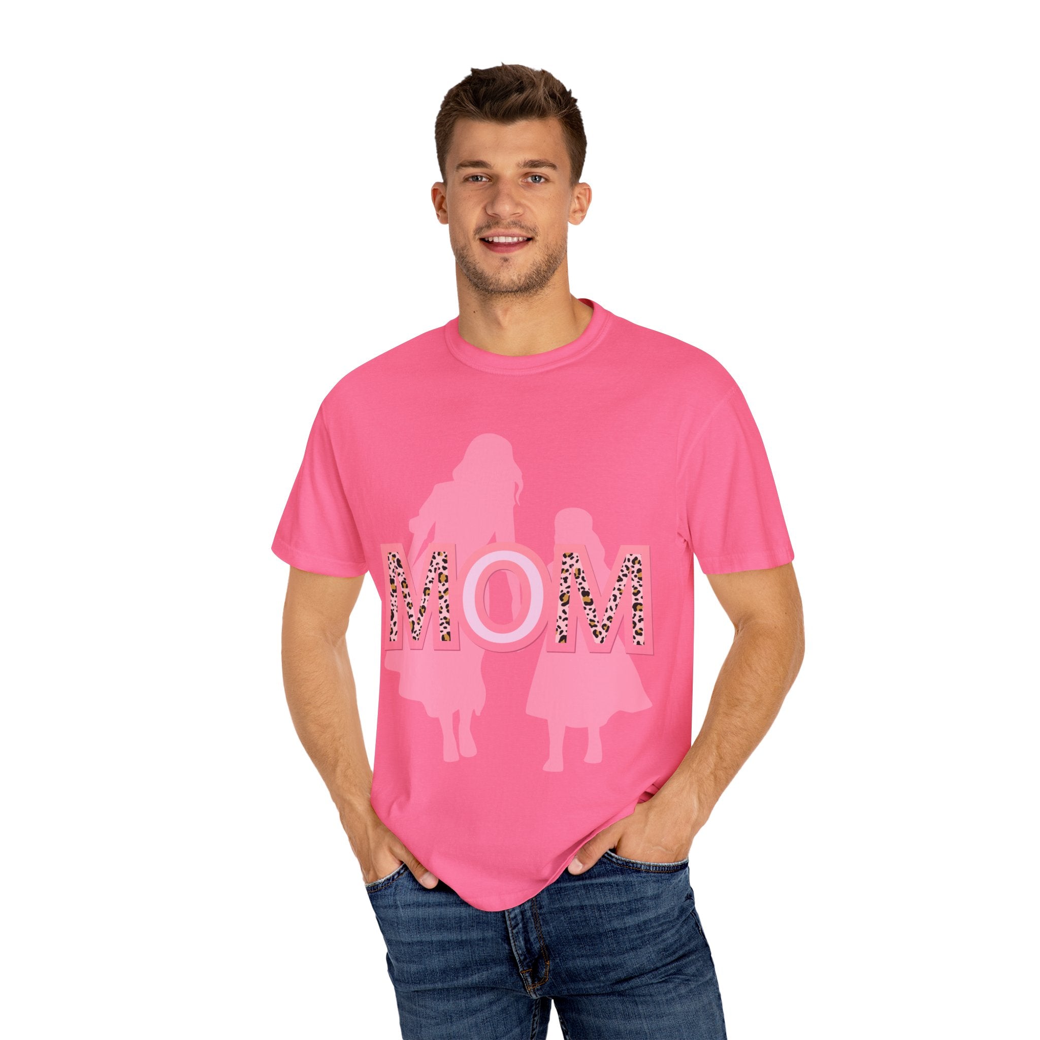 Mom & Me Garment-Dyed T-shirt, Cute Matching Tees, Mother's Day Gift, Family Outing Shirt, Mommy Daughter Outfit, Trendy Casual Wear