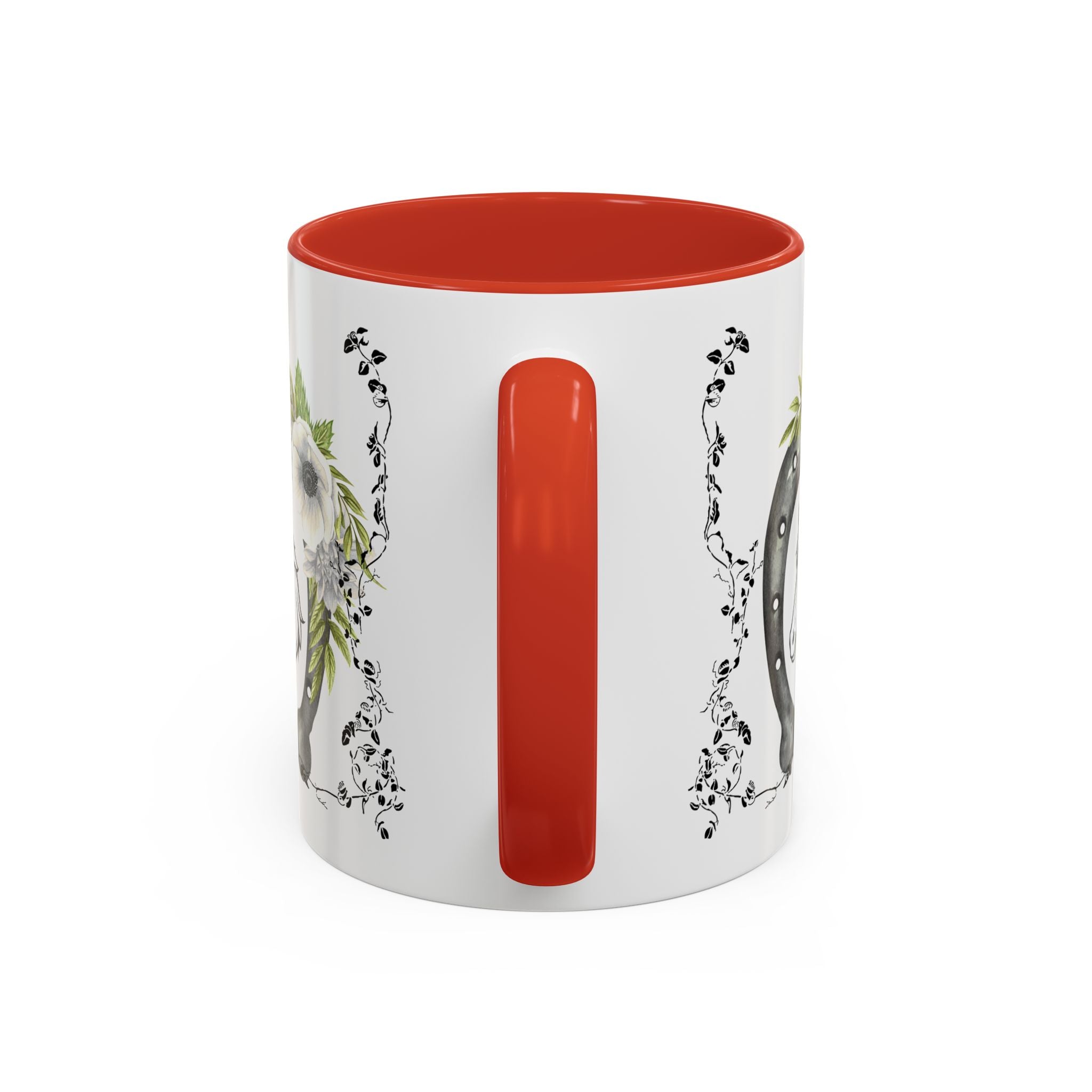 Personalized Floral Horseshoe Mug - Unique Gift for Horse Lovers, Cowgirl Theme, Farmhouse Decor, Wedding Favors, Custom Name Mug