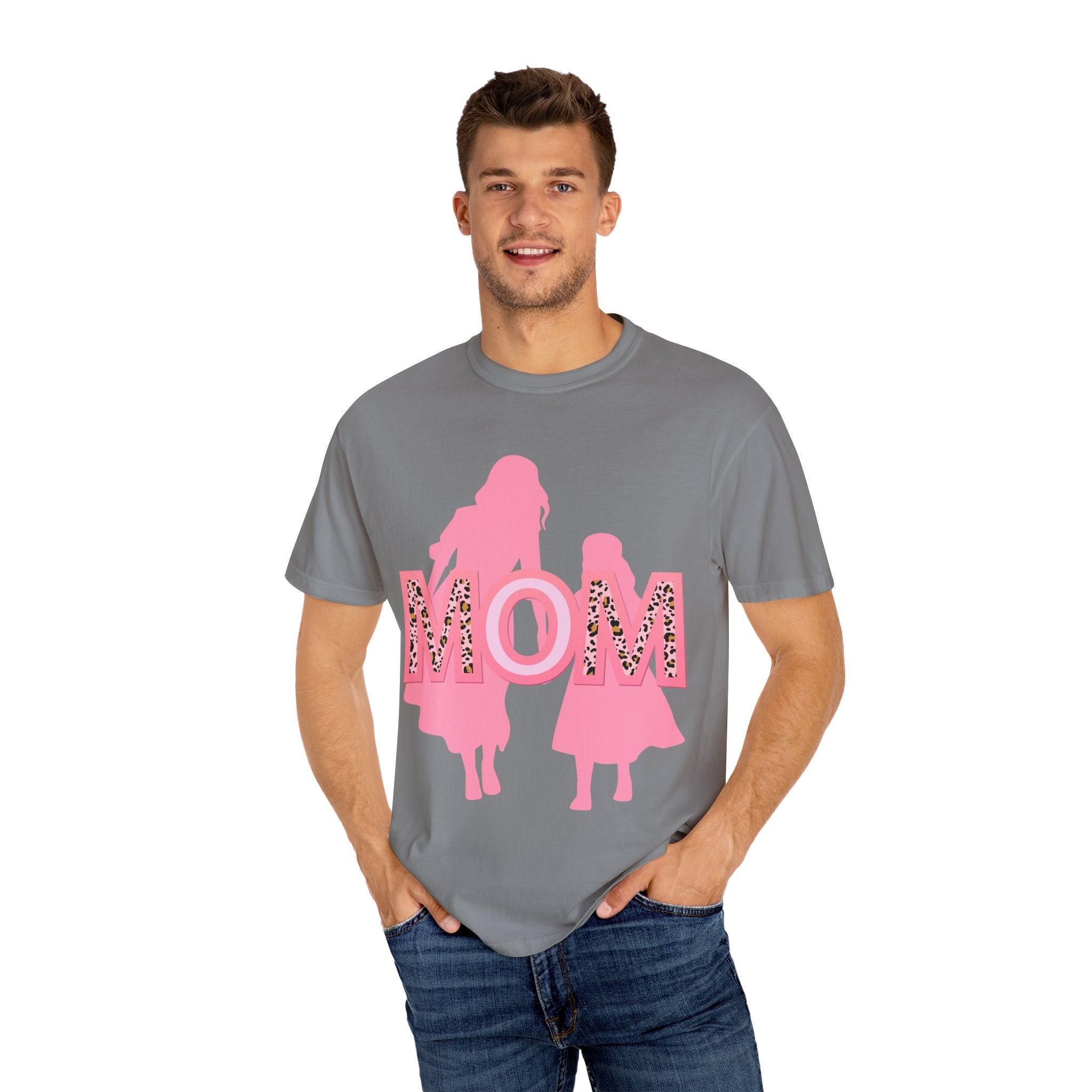 Mom & Me Garment-Dyed T-shirt, Cute Matching Tees, Mother's Day Gift, Family Outing Shirt, Mommy Daughter Outfit, Trendy Casual Wear