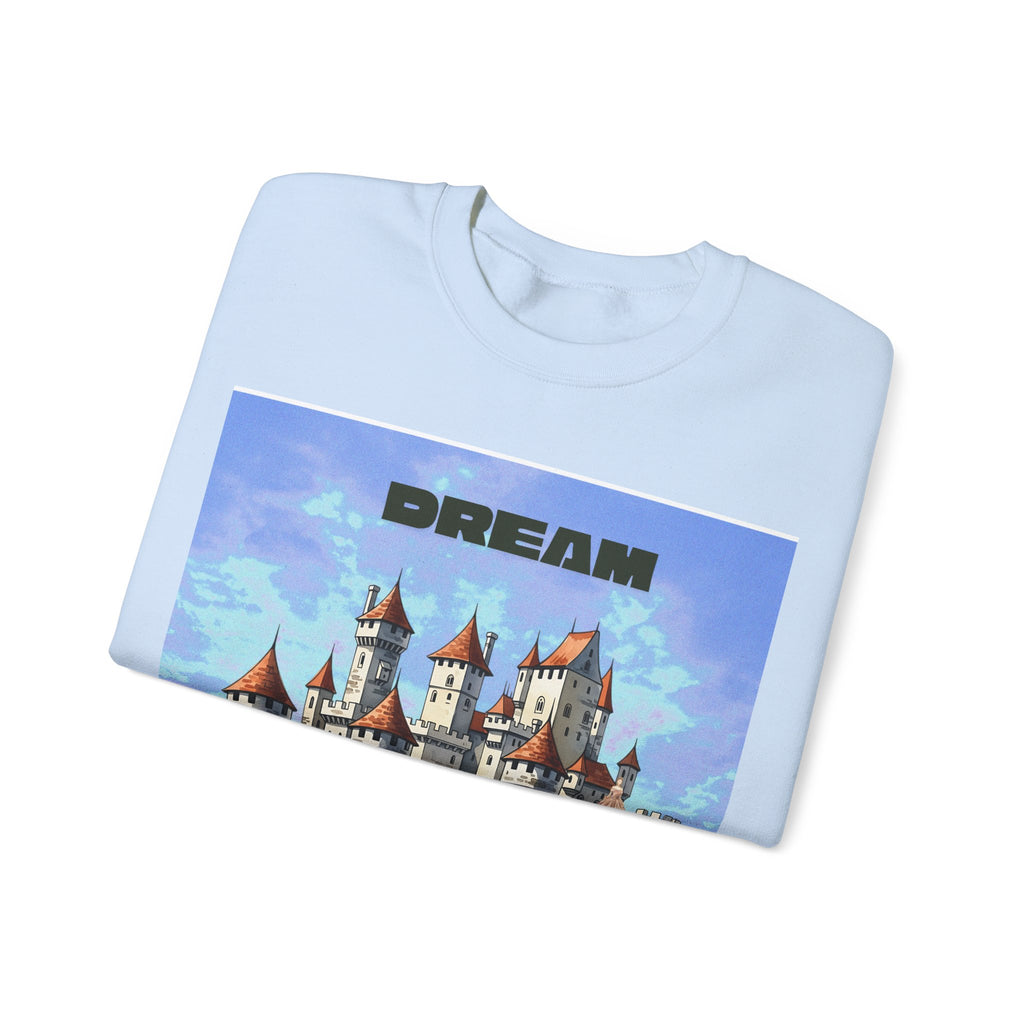 Dreamy Castle Crewneck Sweatshirt, Cozy Graphic Sweatshirt, Unisex Pullover, Pastel Art Apparel, Fantasy Sweatshirt
