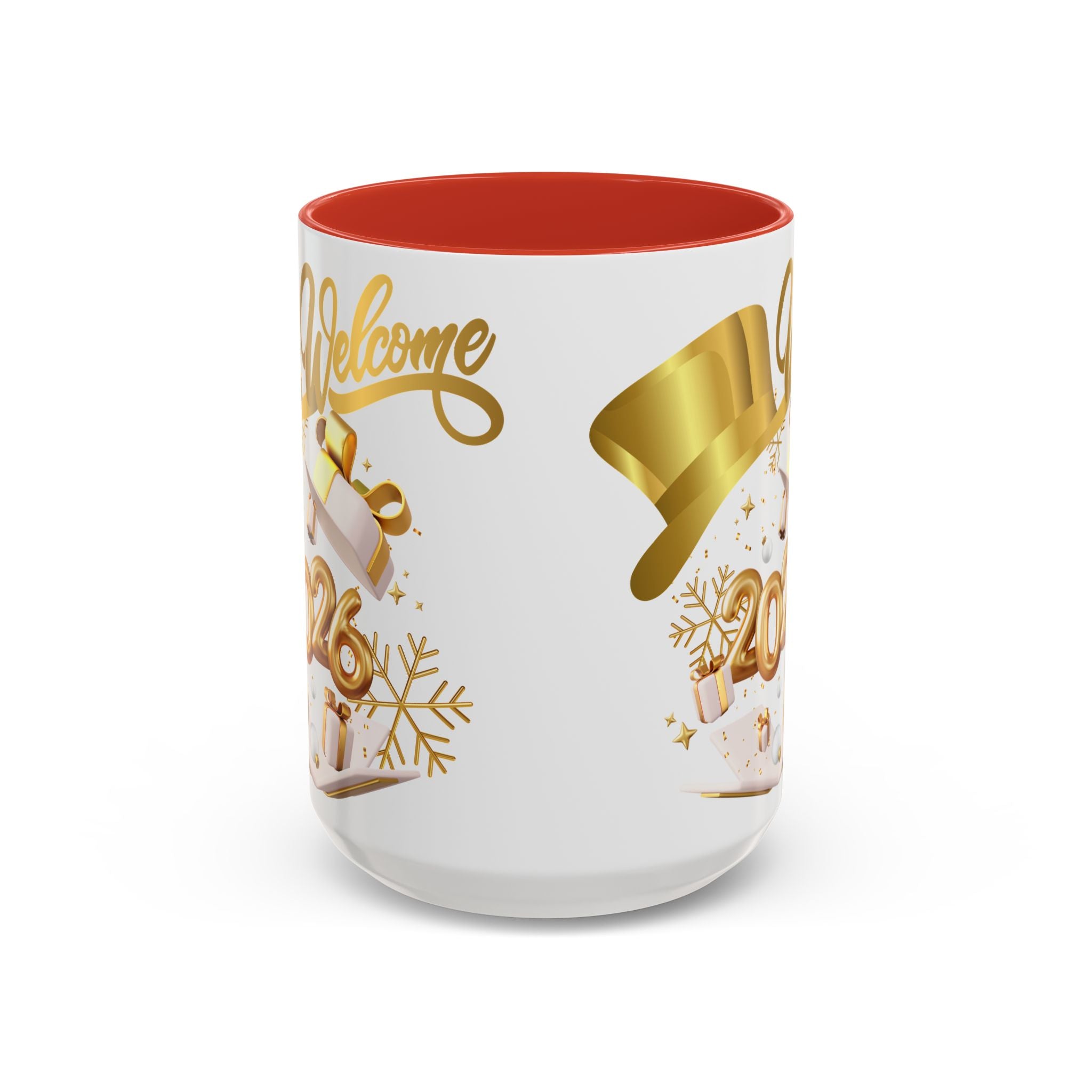 2026 New Year Coffee Mug — "Welcome 2026" Gold Celebration Accent Mug