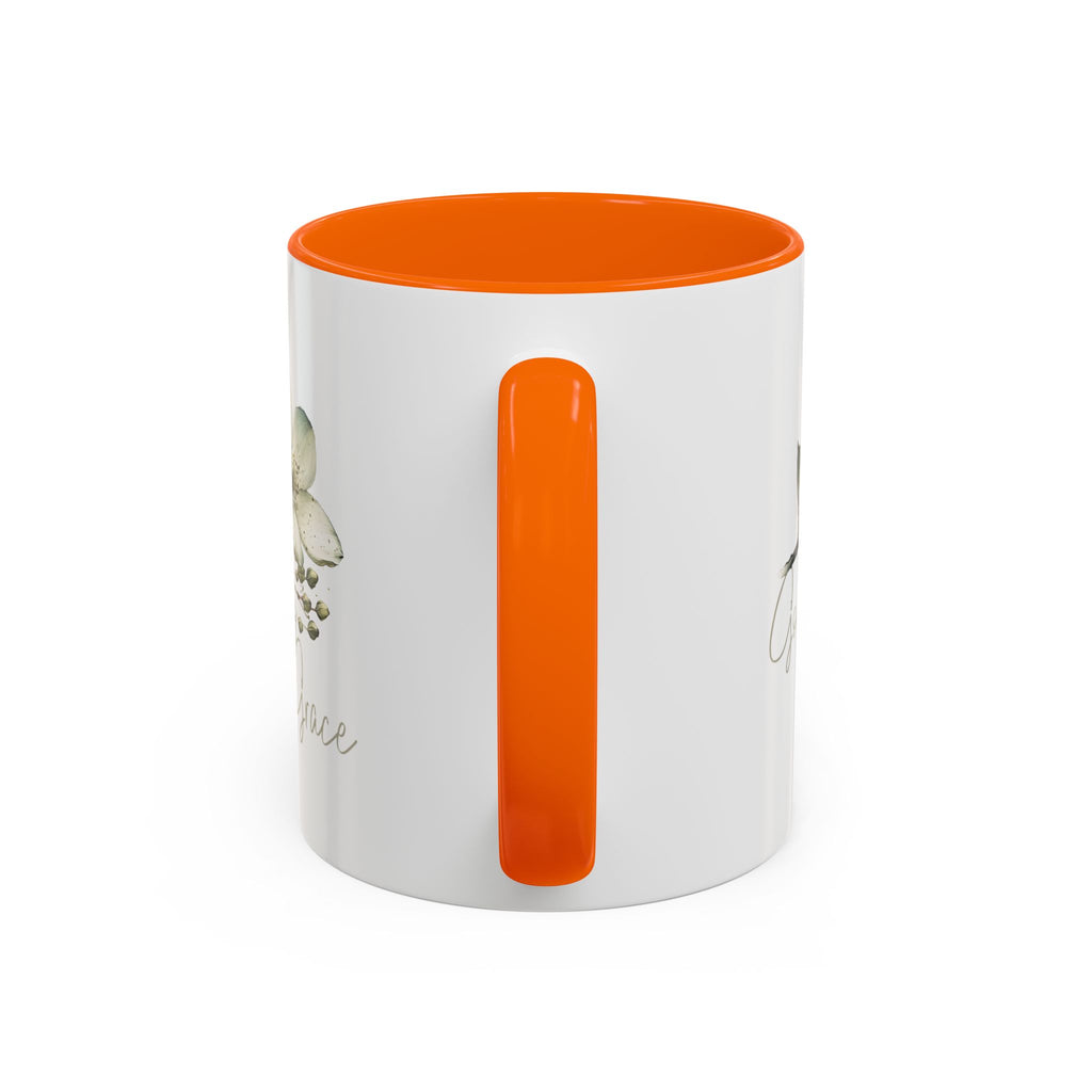 Floral Accent Coffee Mug | God Grace Gift, Nature-Inspired Tea Cup, Inspirational Drinkware for Home, Office, Mother's Day