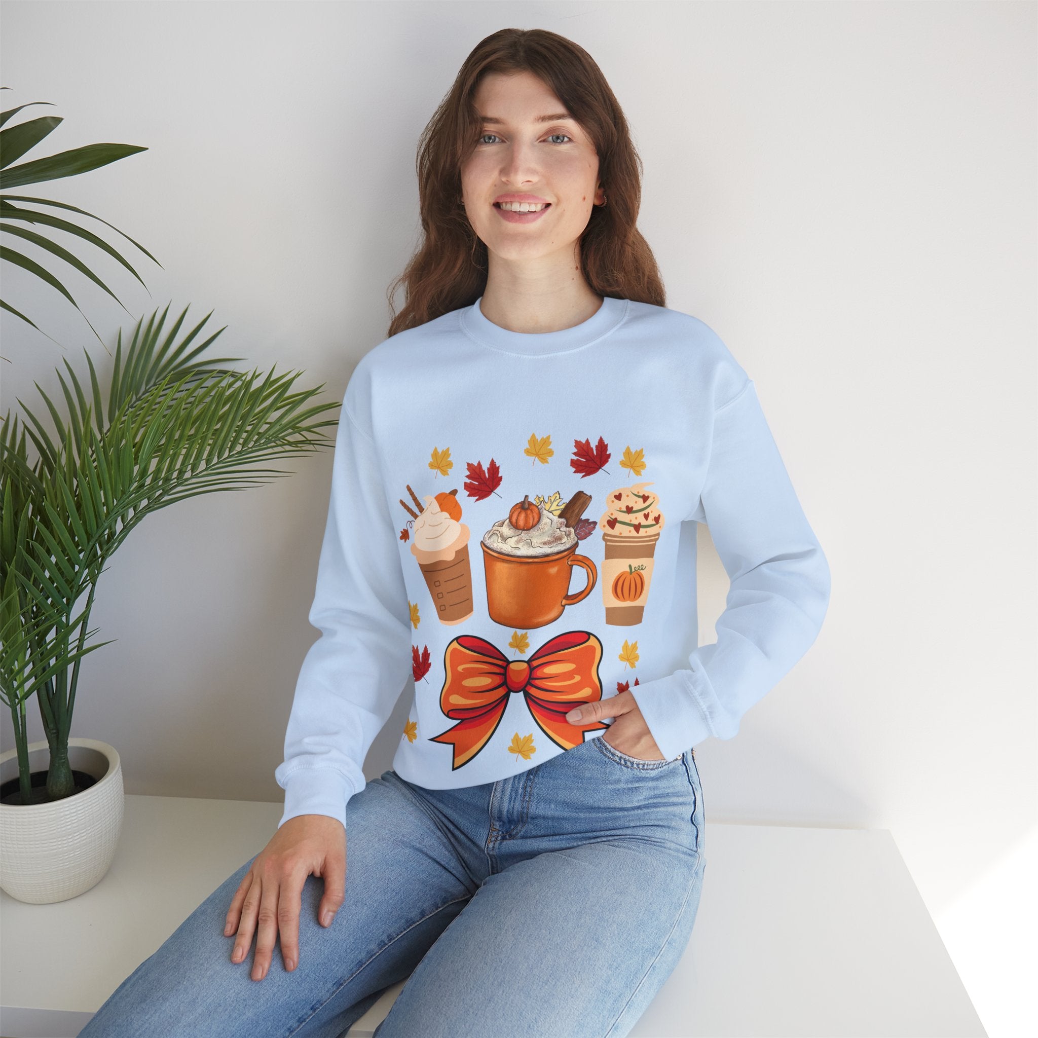 Autumn Vibes Sweatshirt, Cozy Crewneck for Fall, Pumpkin Spice Sweatshirt, Cute Gift for Thanksgiving, Warm Fashion Statement