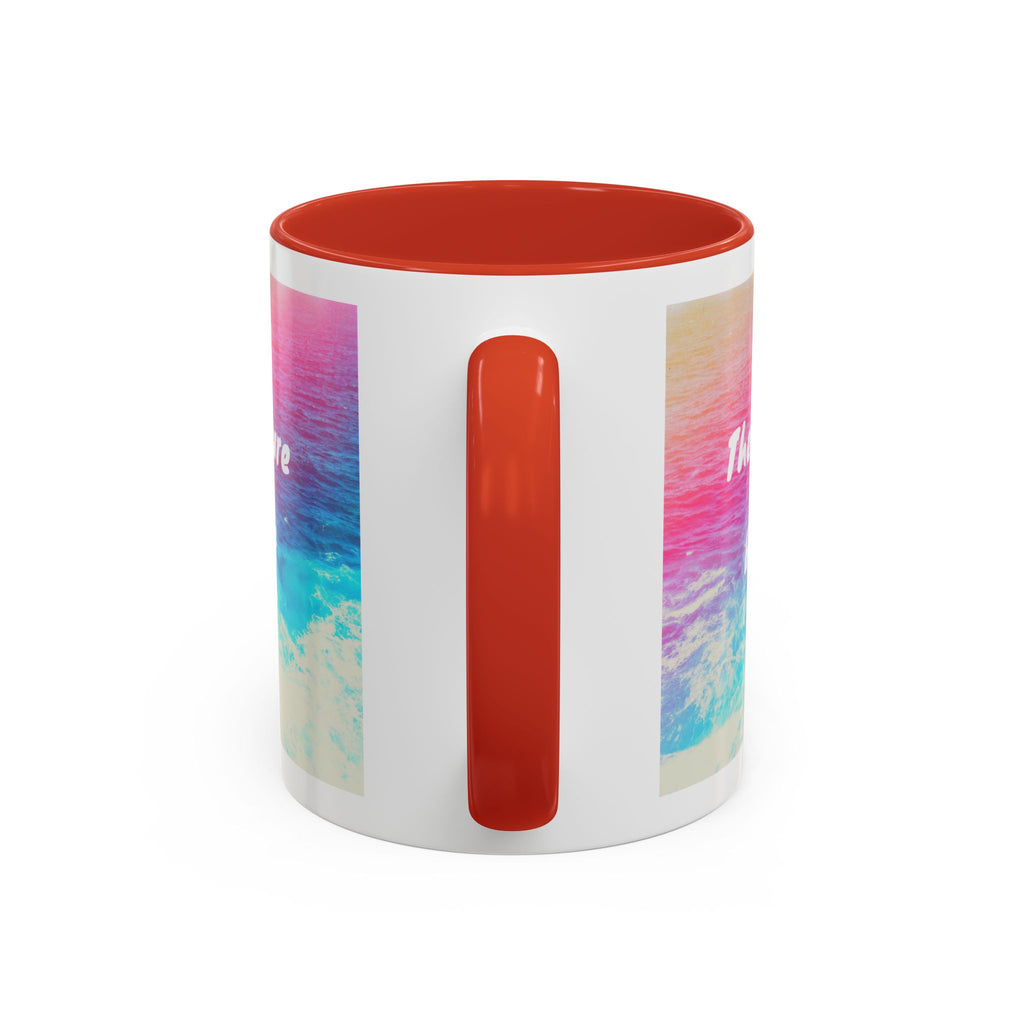 Ocean Background Future Is Bright Accent Coffee Mug (11, 15oz)