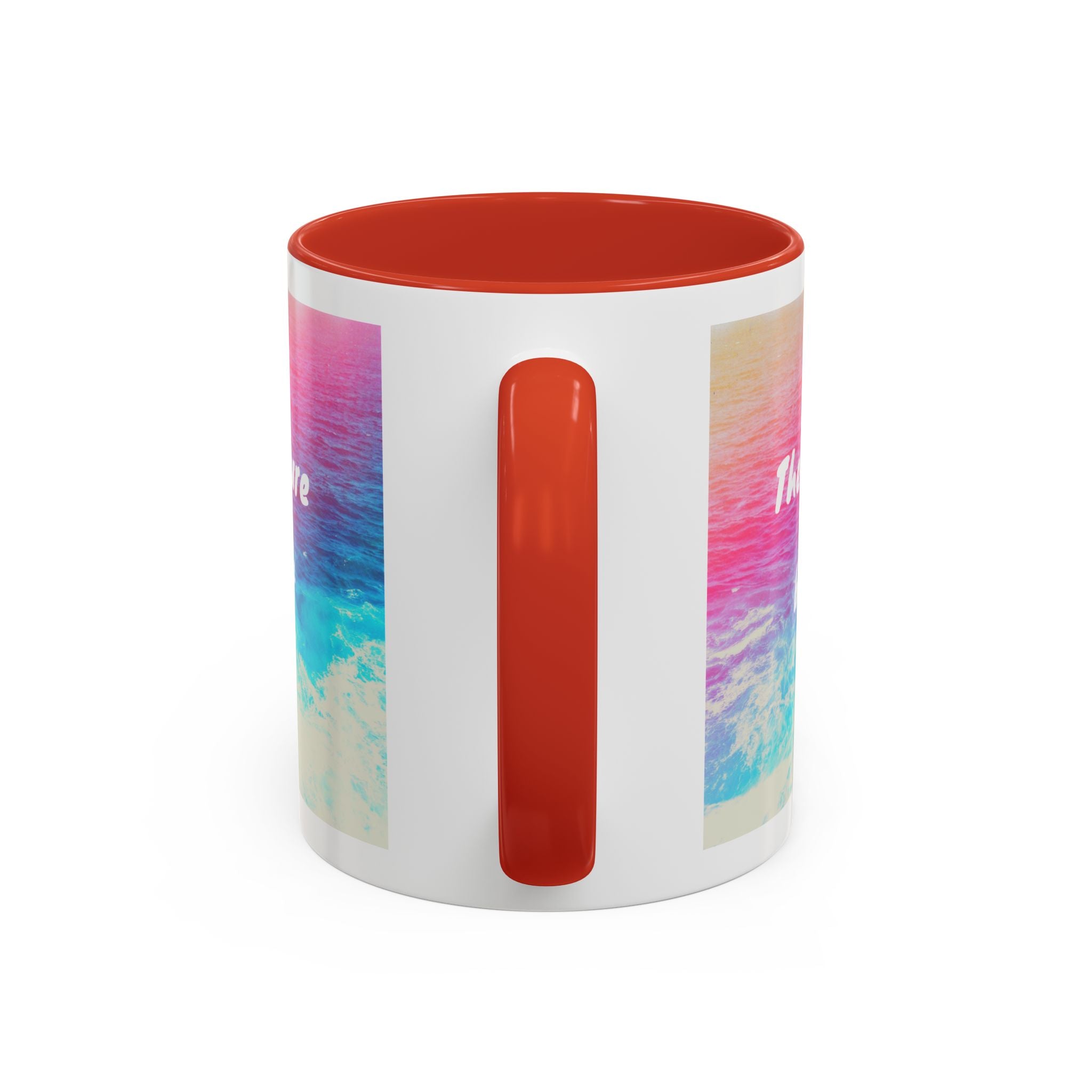 Ocean Background Future Is Bright Accent Coffee Mug (11, 15oz)