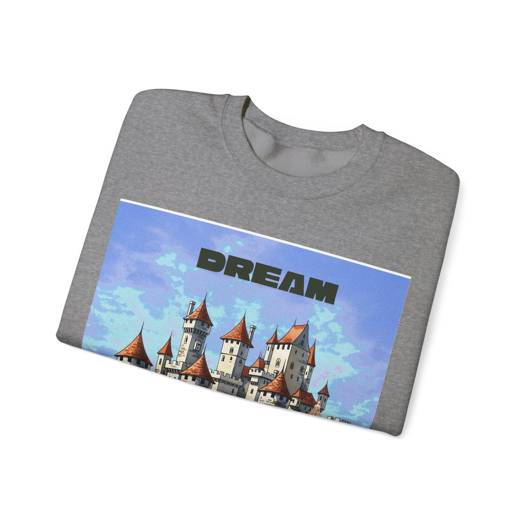 Dreamy Castle Crewneck Sweatshirt, Cozy Graphic Sweatshirt, Unisex Pullover, Pastel Art Apparel, Fantasy Sweatshirt