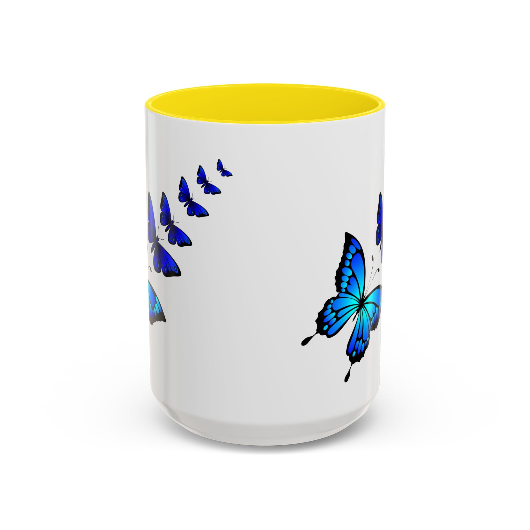 Butterfly Accent Coffee Mug | Colorful Butterfly Design | Perfect Gift for Nature Lovers | Home & Office Decor | 11oz & 15oz