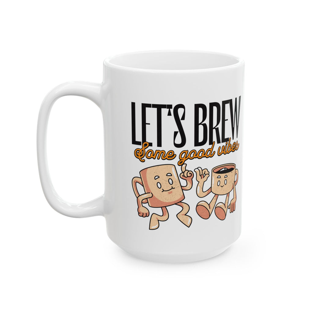 Playful Coffee Mug - "Let's Brew" Design