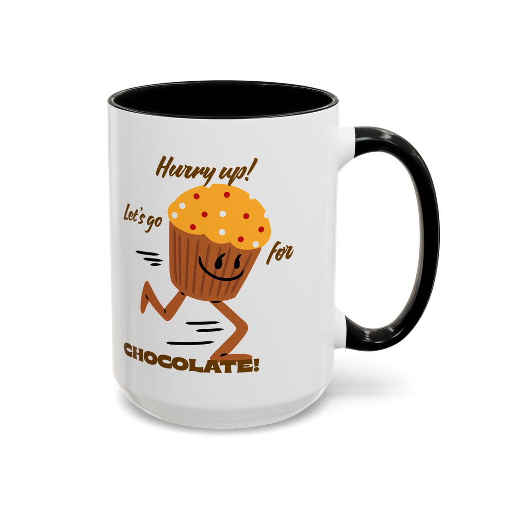 Chocolate Lover's Accent Coffee Mug - Fun Mug for Coffee, Gift for Bakers, Cute Kitchen Decor, Dessert Enthusiast