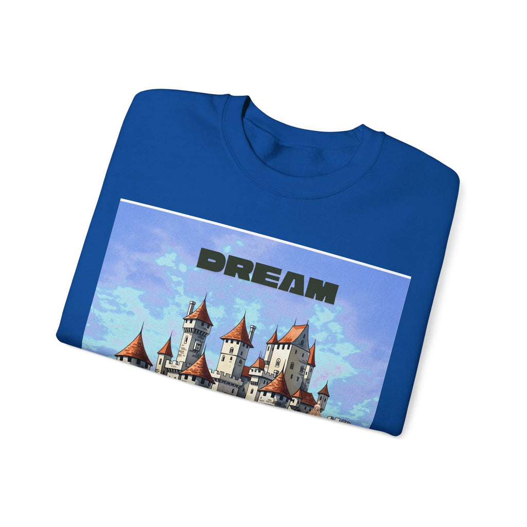 Dreamy Castle Crewneck Sweatshirt, Cozy Graphic Sweatshirt, Unisex Pullover, Pastel Art Apparel, Fantasy Sweatshirt